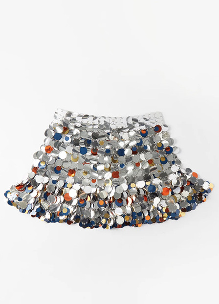 Paillette-Embellished Mini Skirt