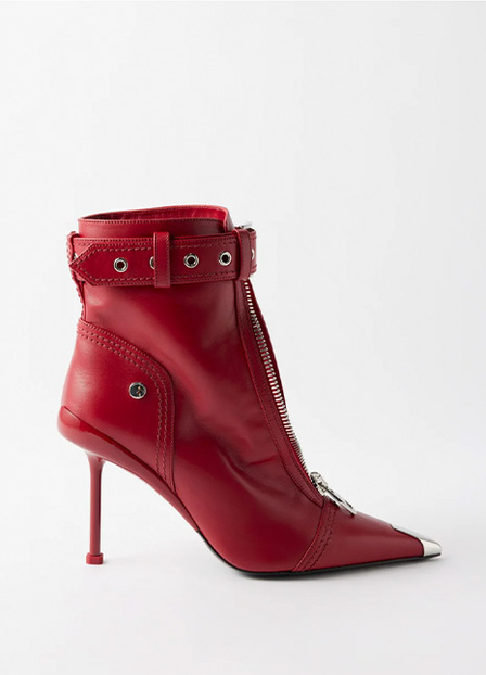 Slash leather heeled boots 