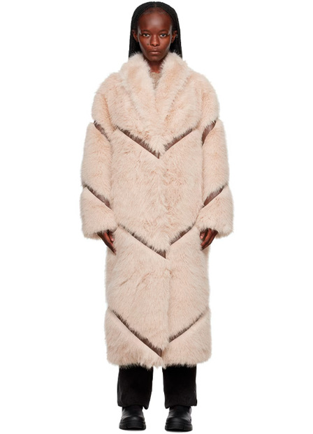 Beige Everleigh Faux-Fur Coat 