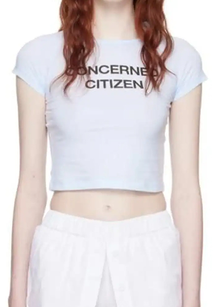 Blue 'Concerned Citizen' T-shirt