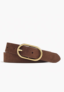 Suede belt