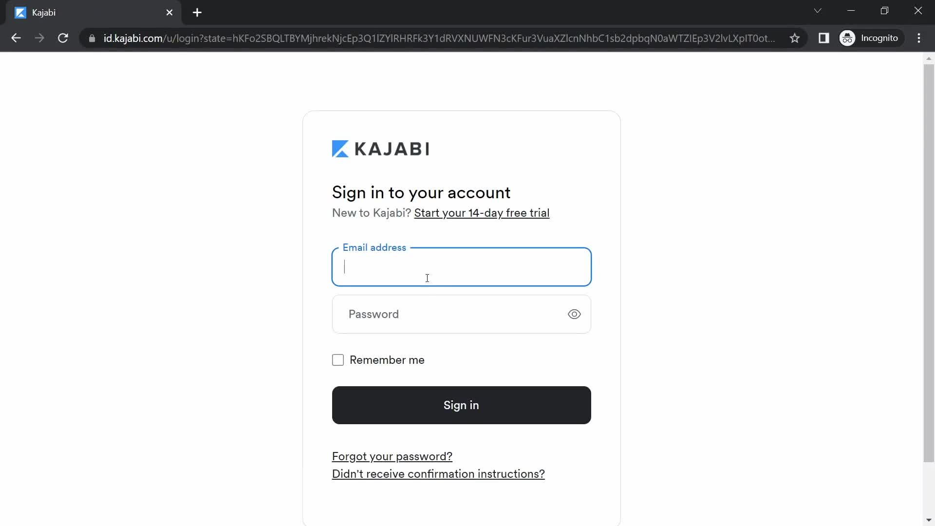 Kajabi sign up screenshot