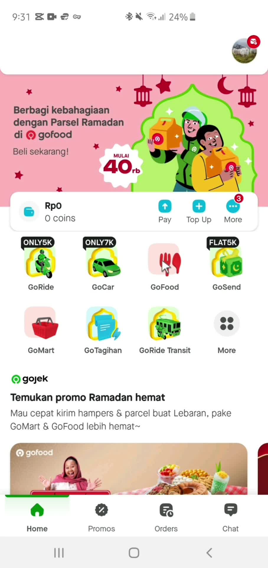 Gojek home screenshot