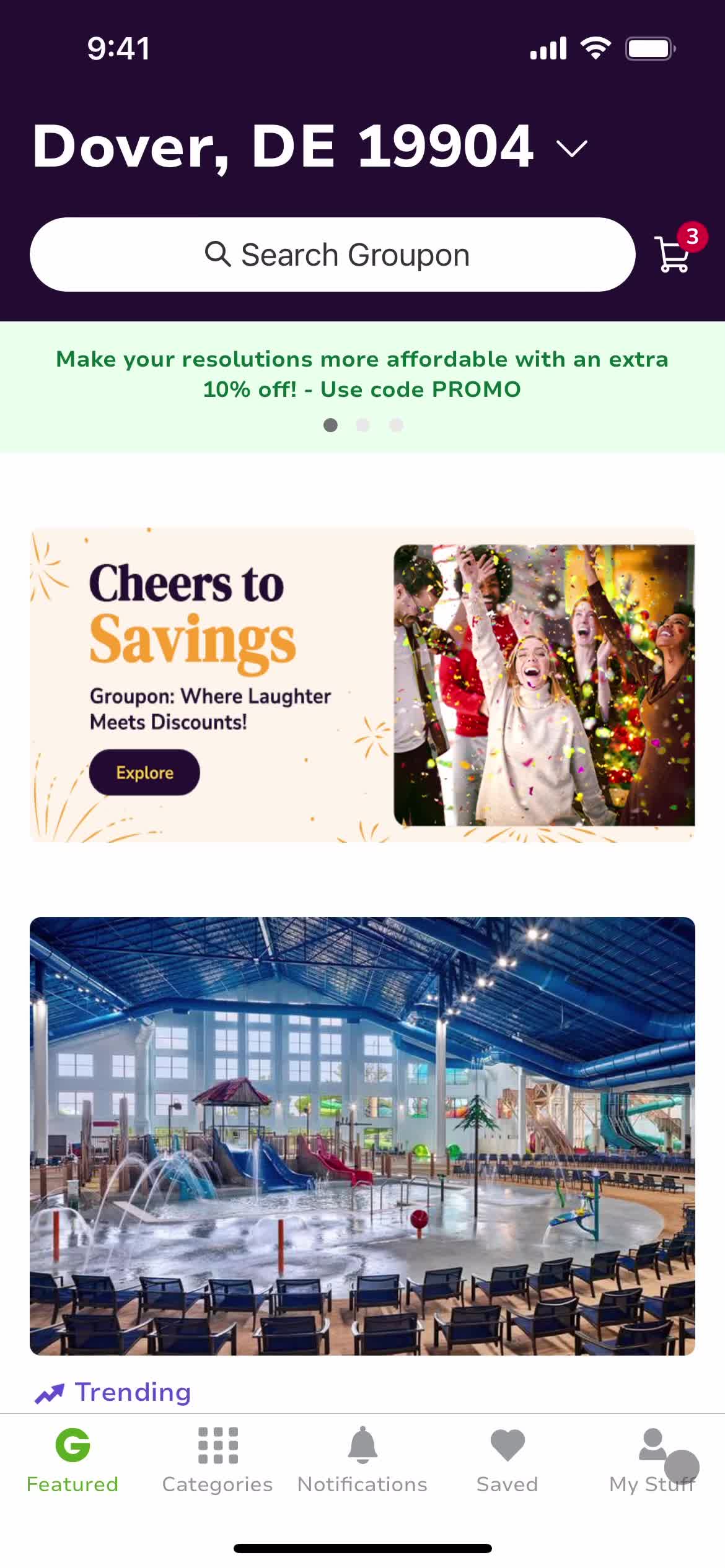 Groupon home screenshot