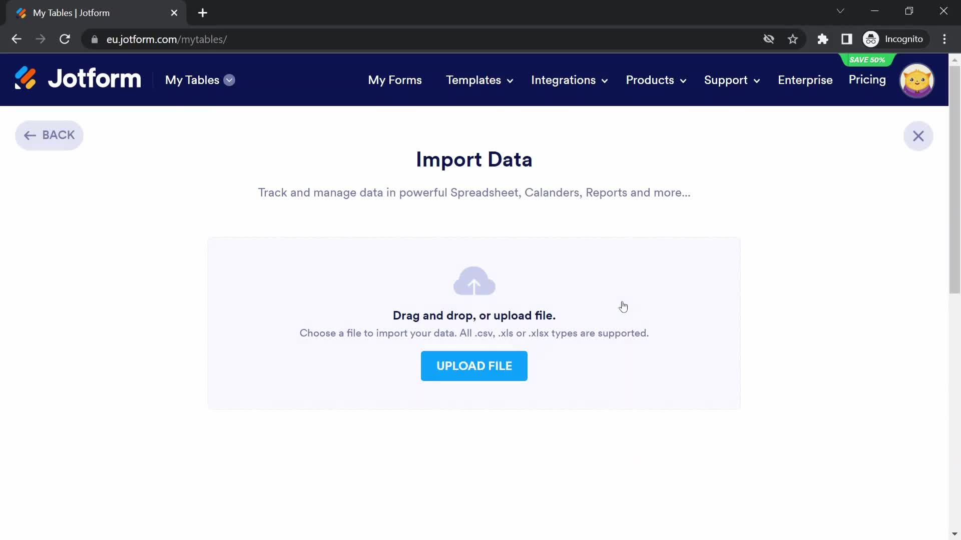 Jotform import csv screenshot