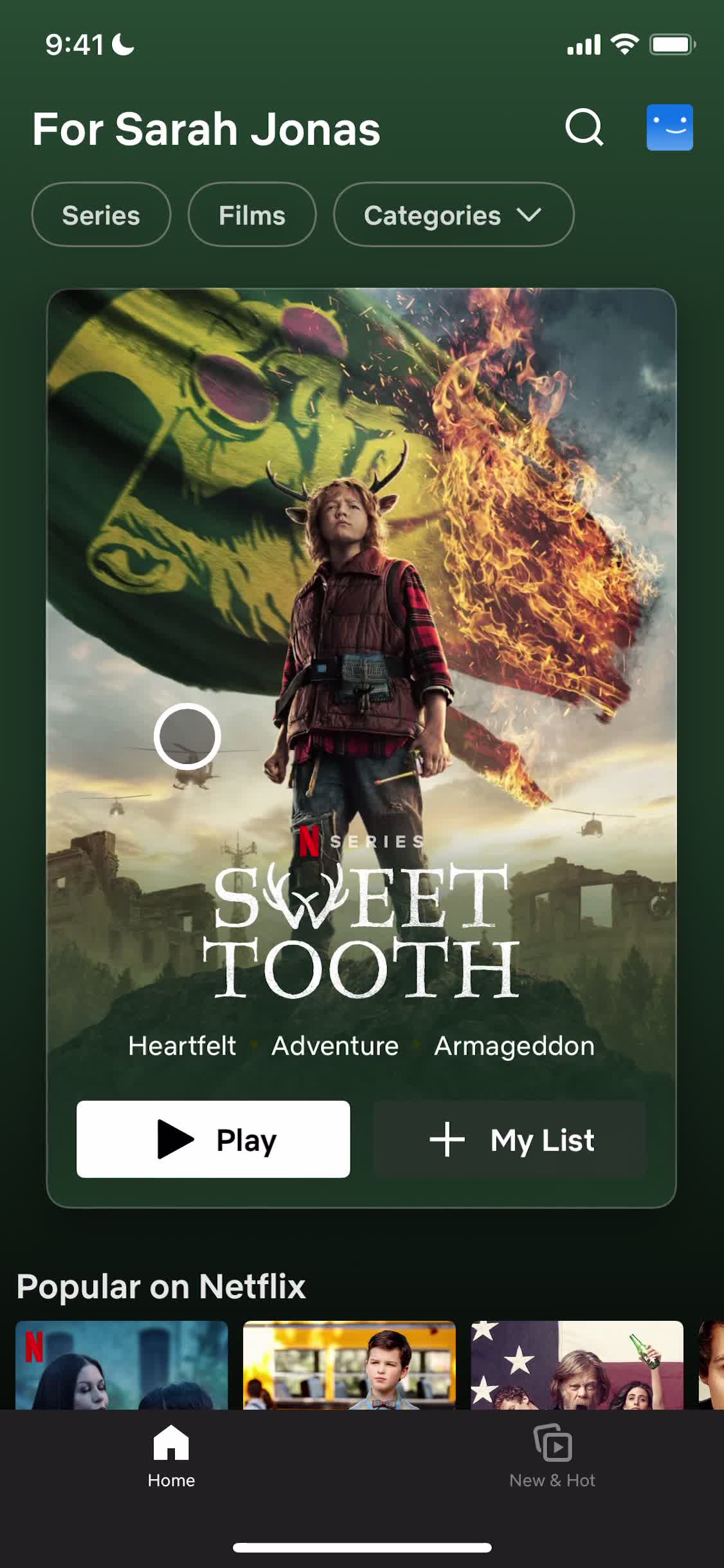 Netflix home screenshot