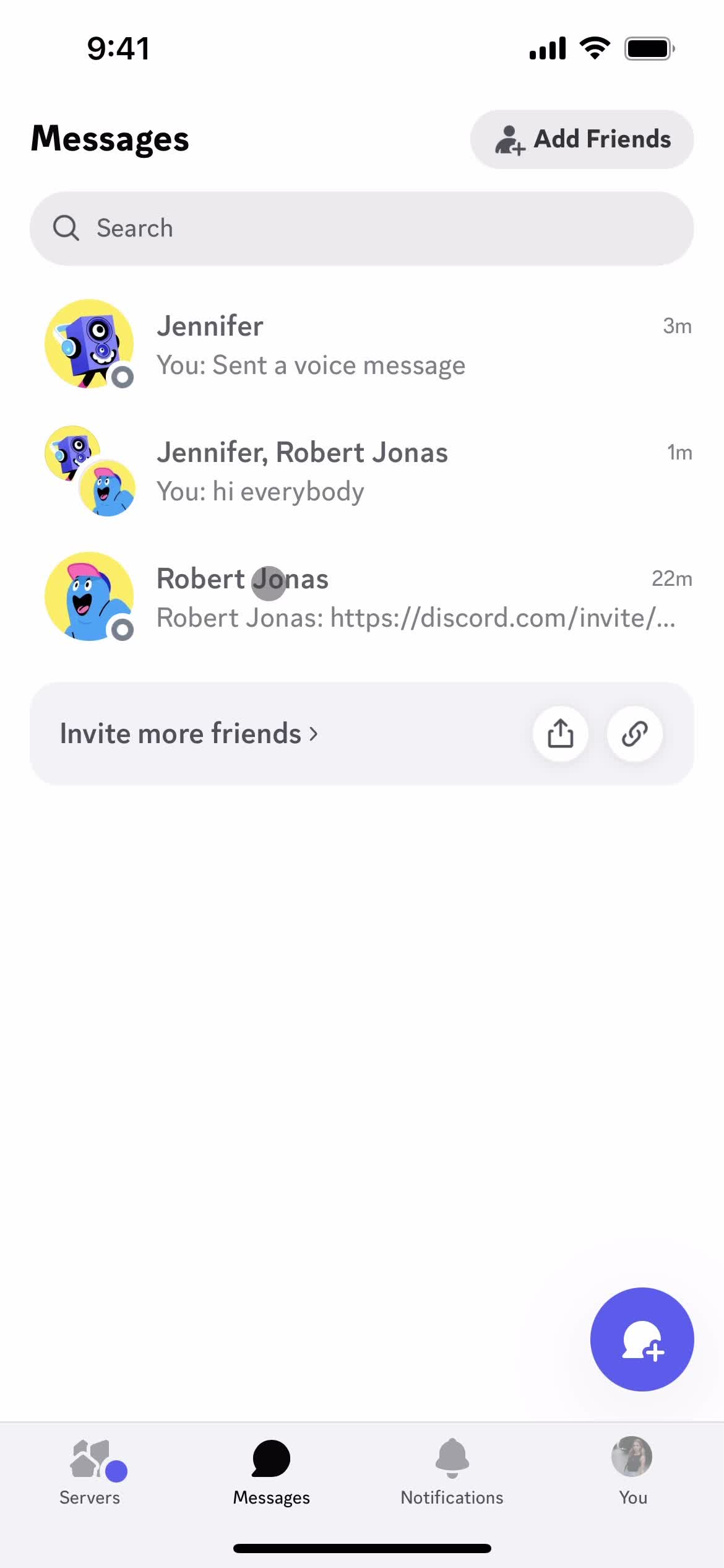 Discord messages screenshot