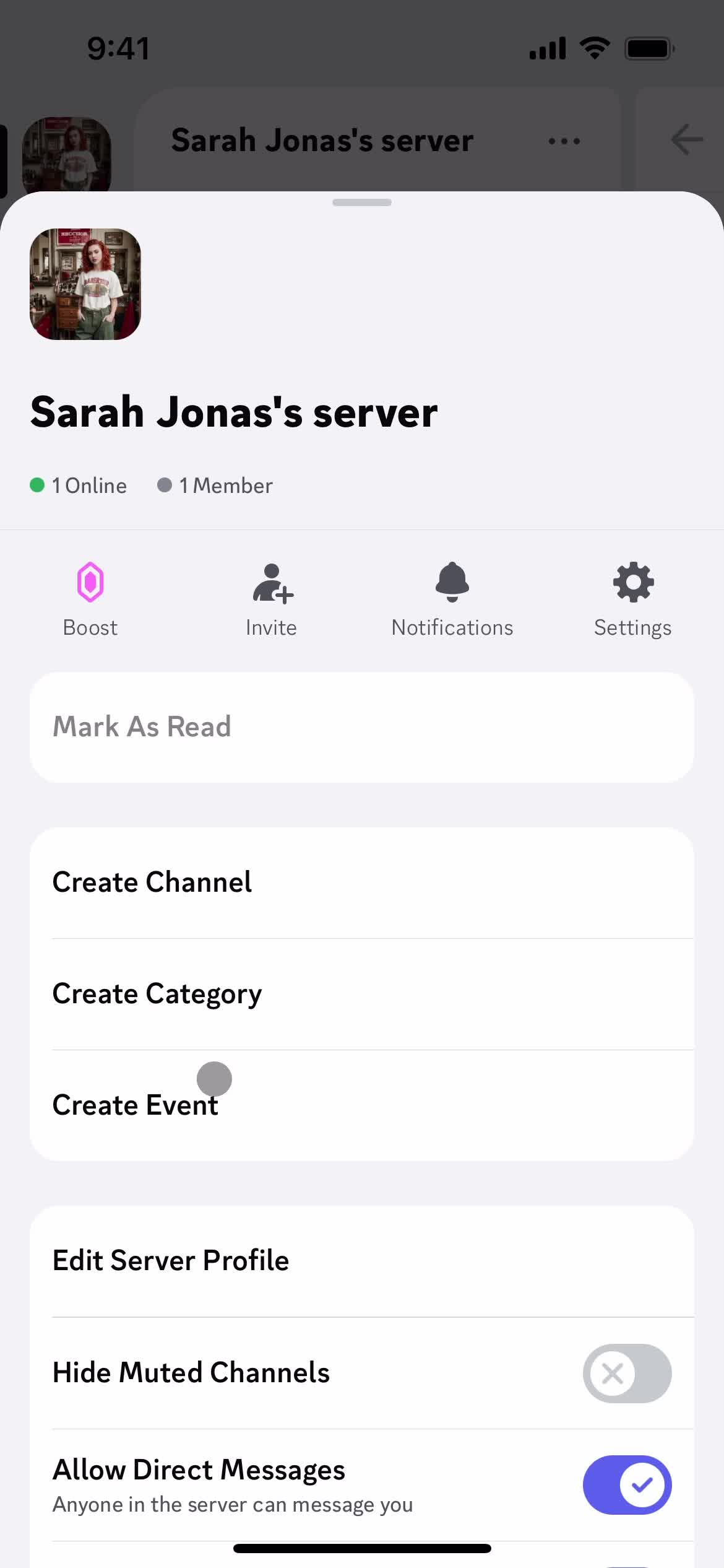 Discord server details screenshot