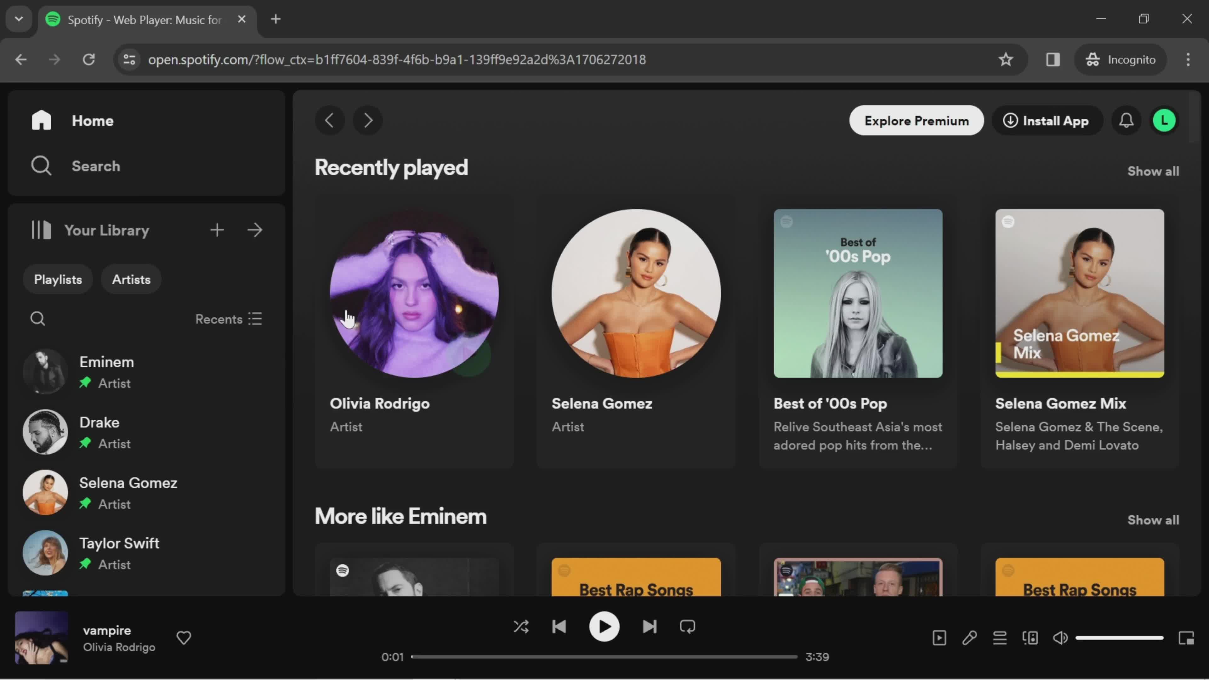 Spotify  screenshot