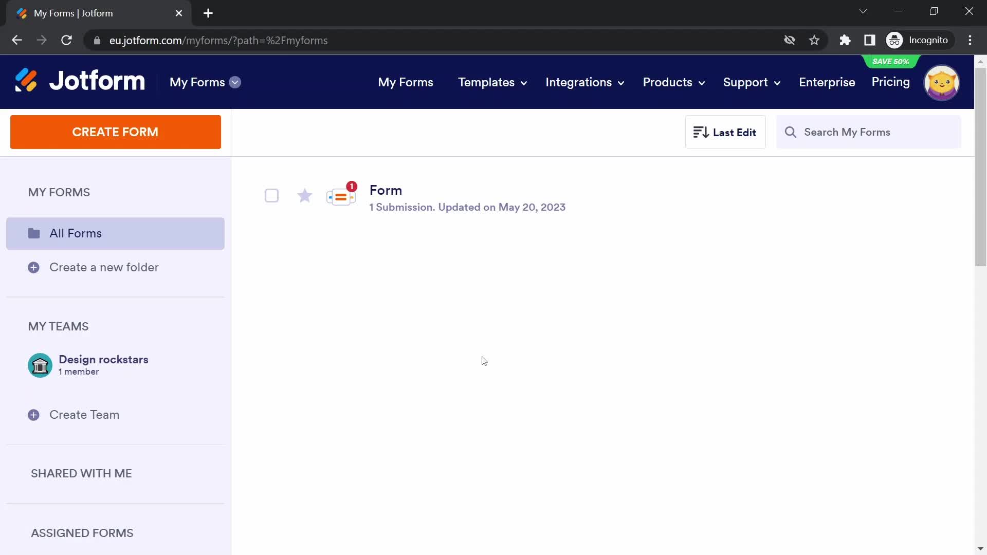 Jotform forms screenshot