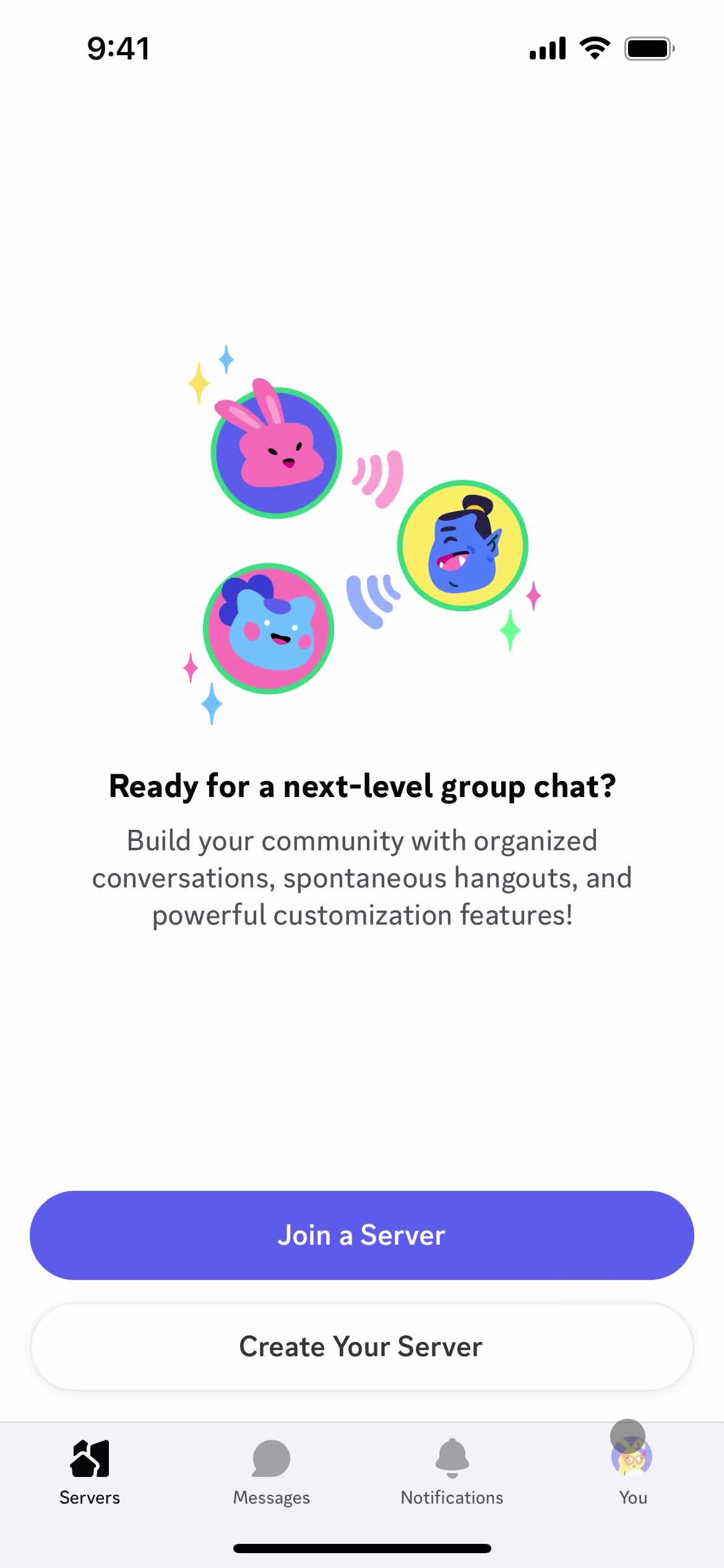 Discord servers screenshot