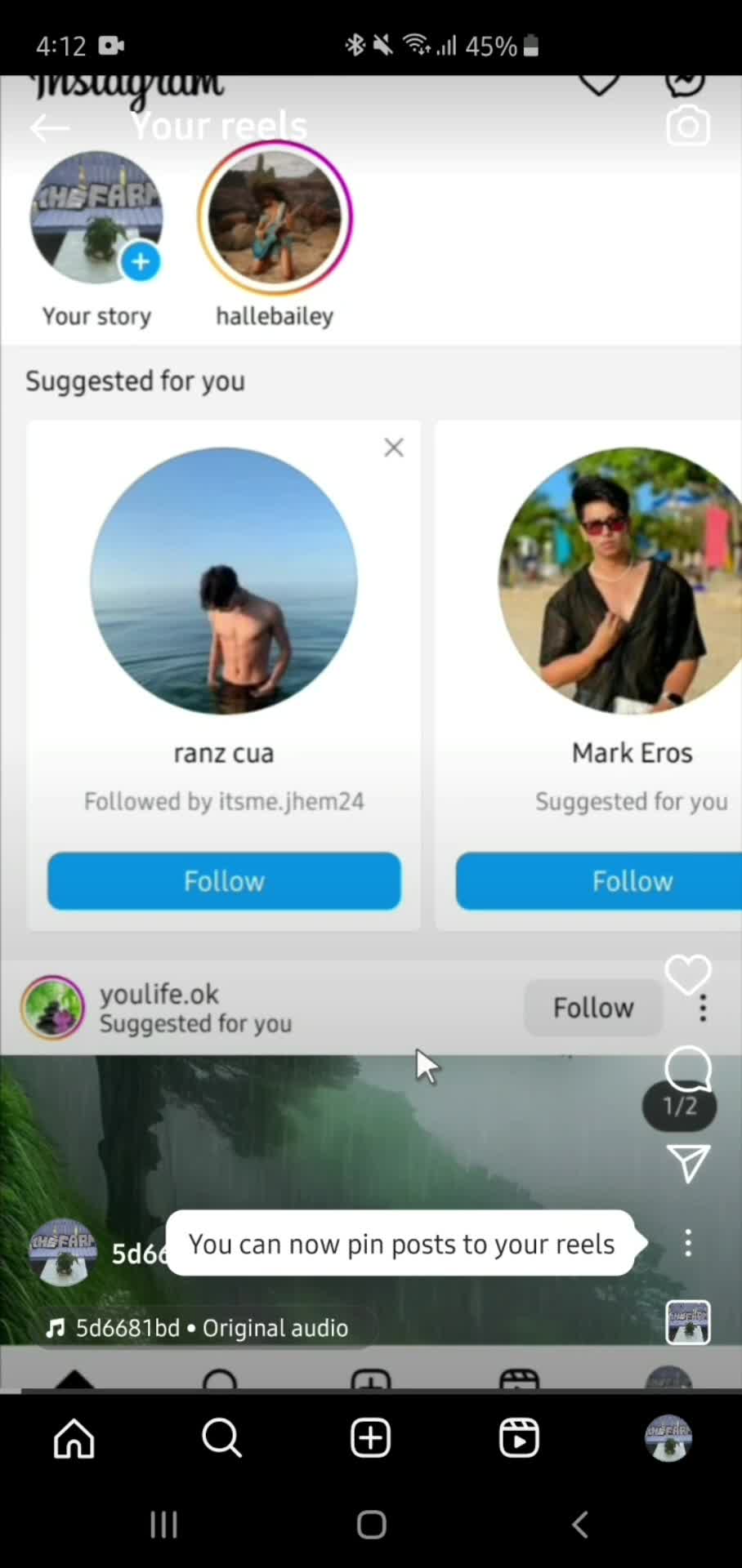 Instagram post details screenshot