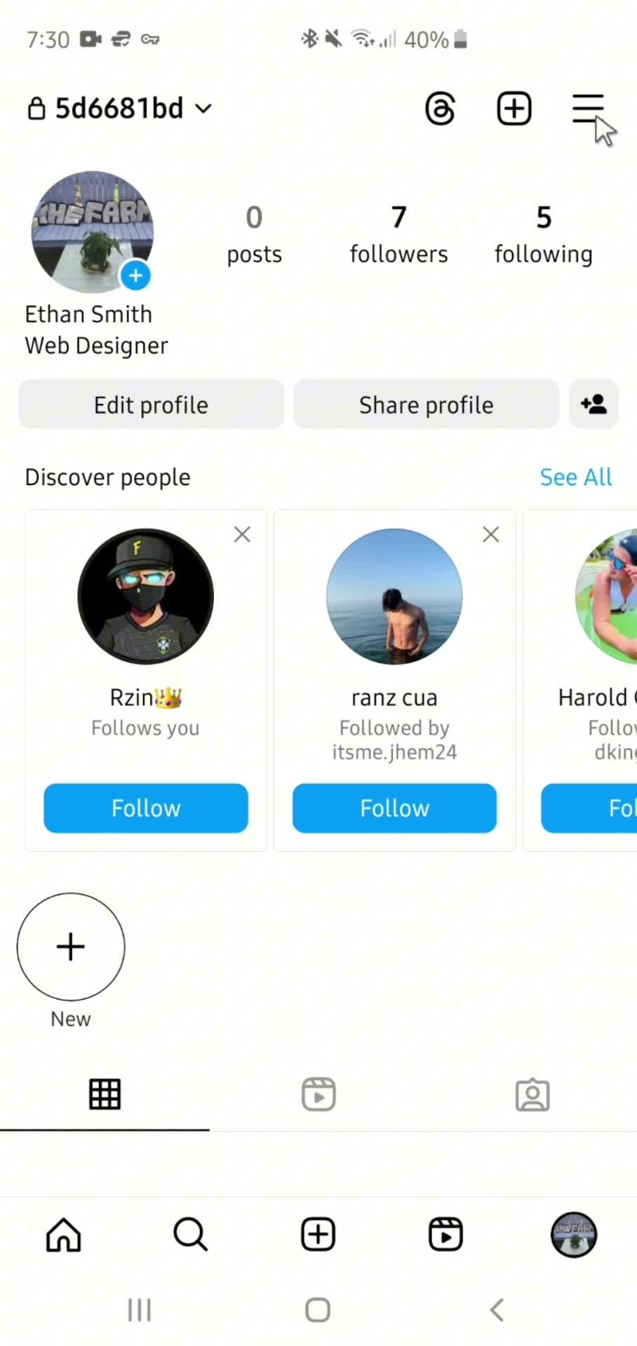 Instagram profile screenshot