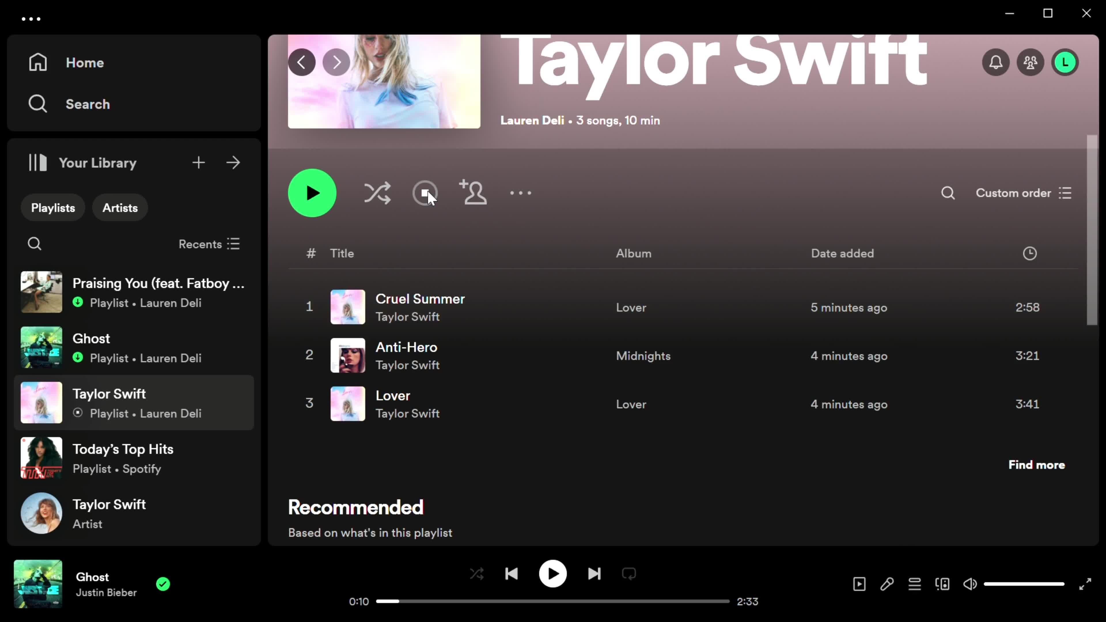 Spotify download screenshot