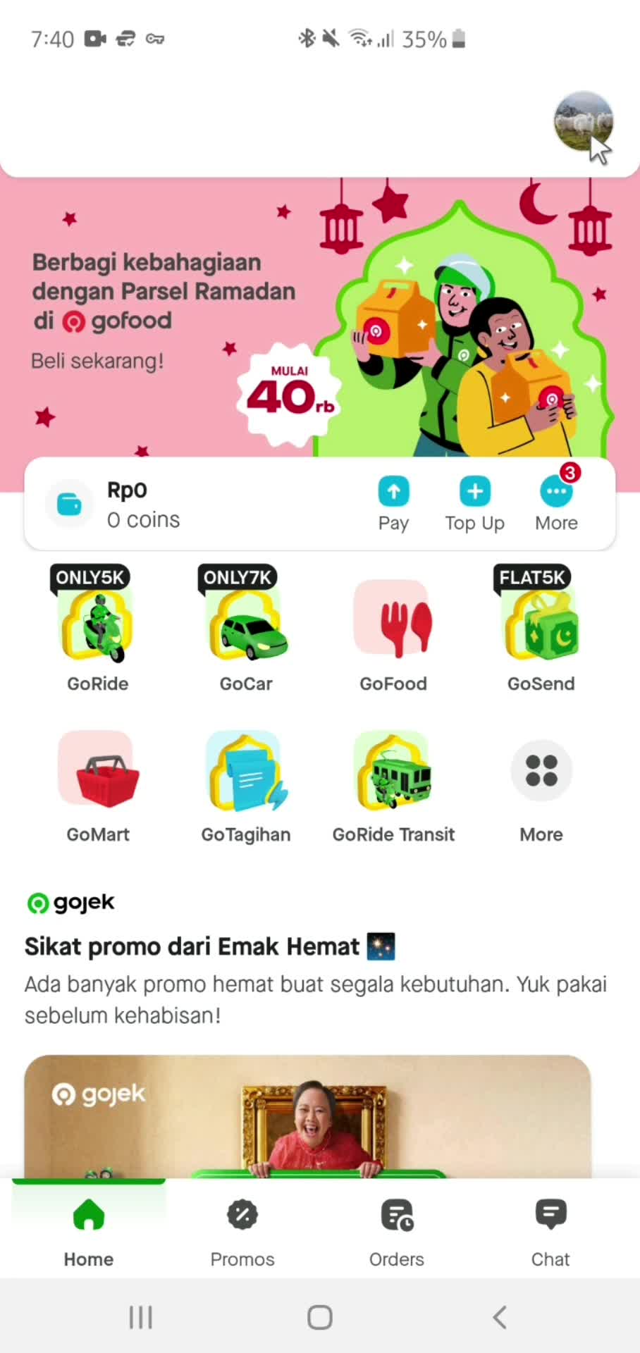 Gojek home screenshot