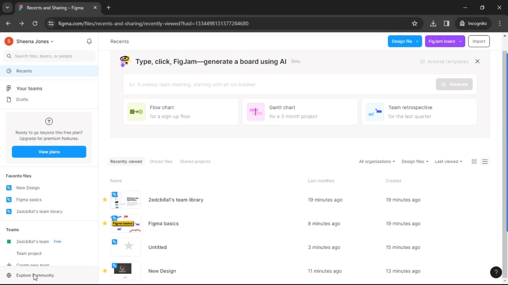 Figma dashboard screenshot