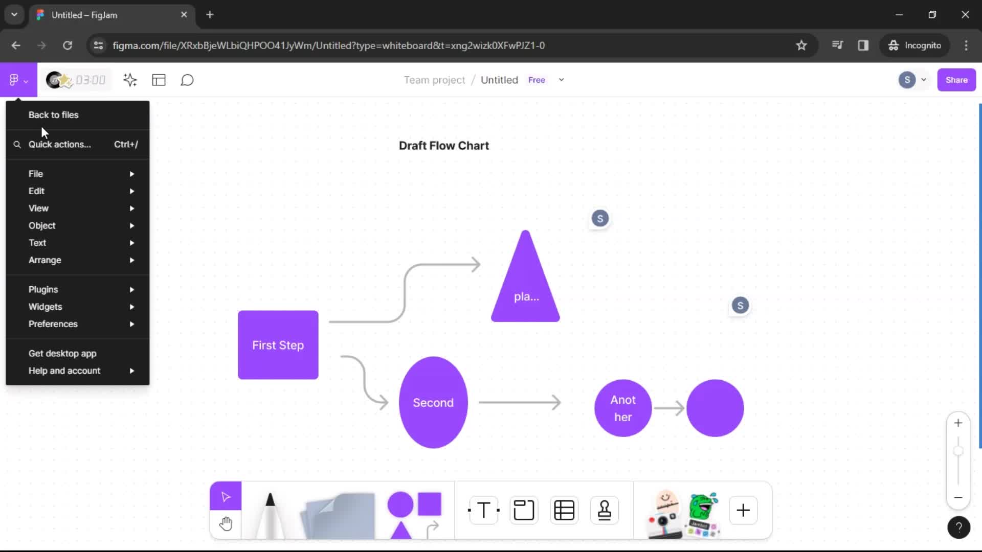 Figma account menu screenshot