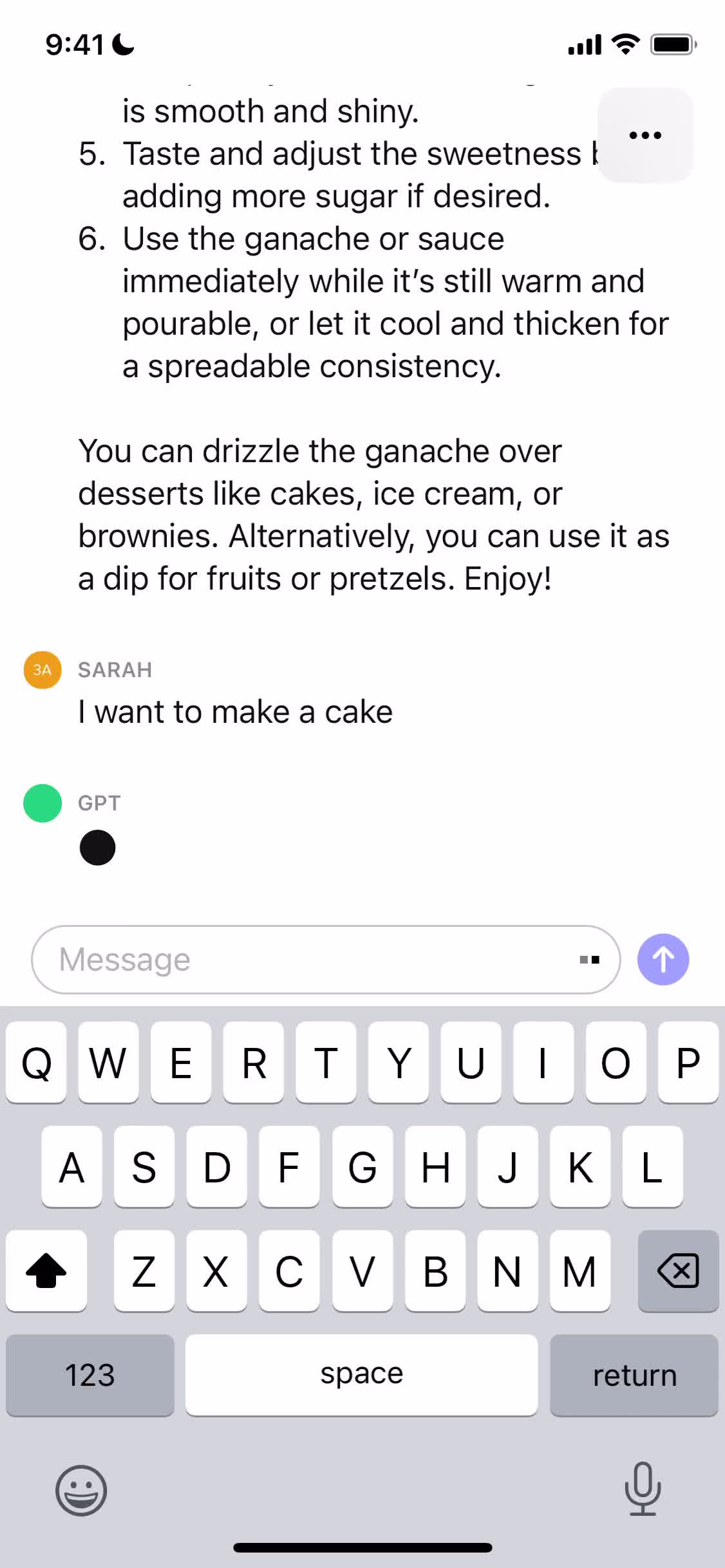 ChatGPT chat screenshot