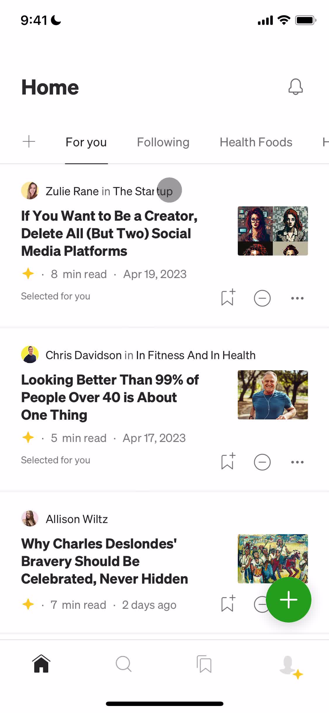 Medium home screenshot