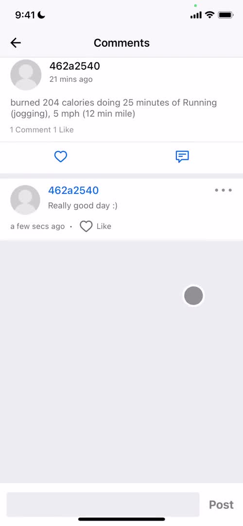 MyFitnessPal comments screenshot