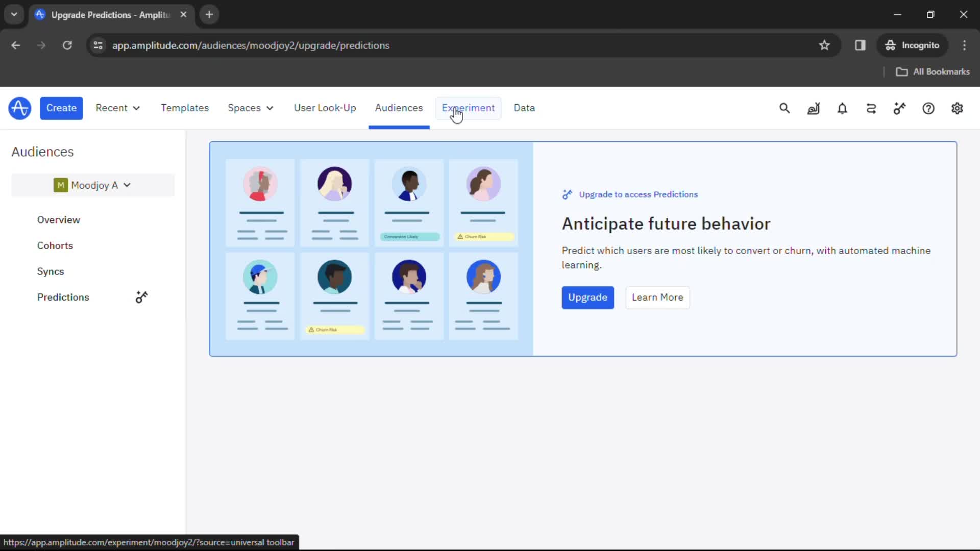 Amplitude upgrade screenshot