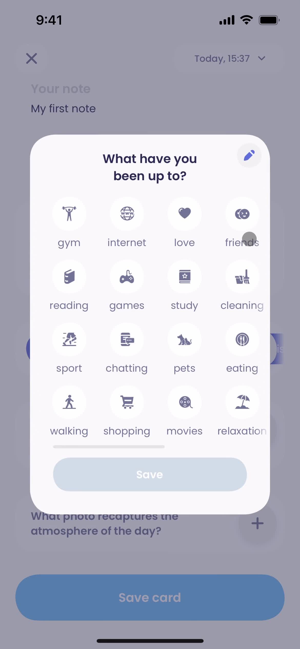 Breeze add activity screenshot