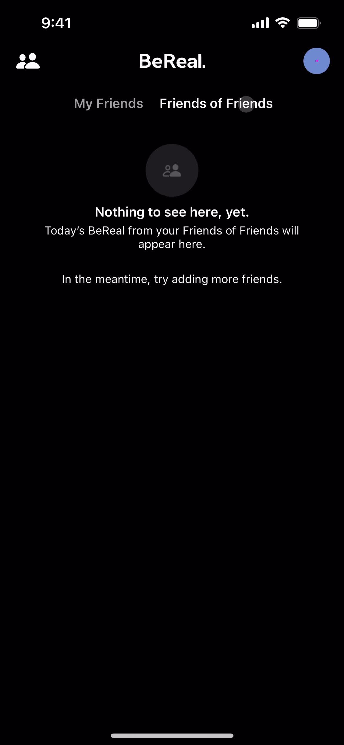 BeReal. find friends screenshot