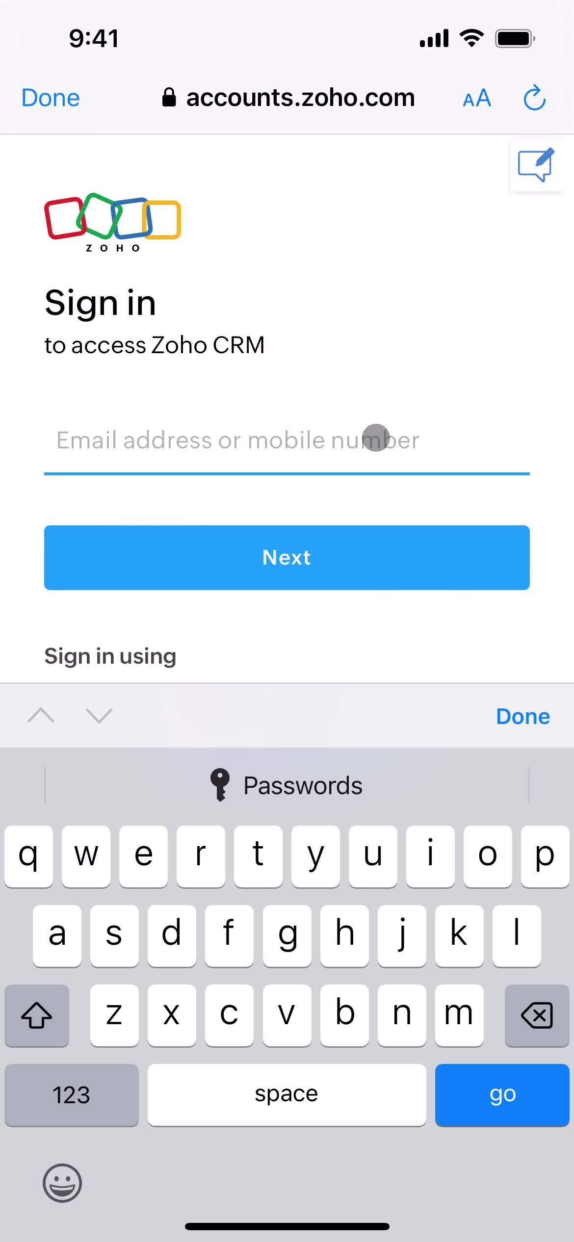 Zoho CRM  screenshot