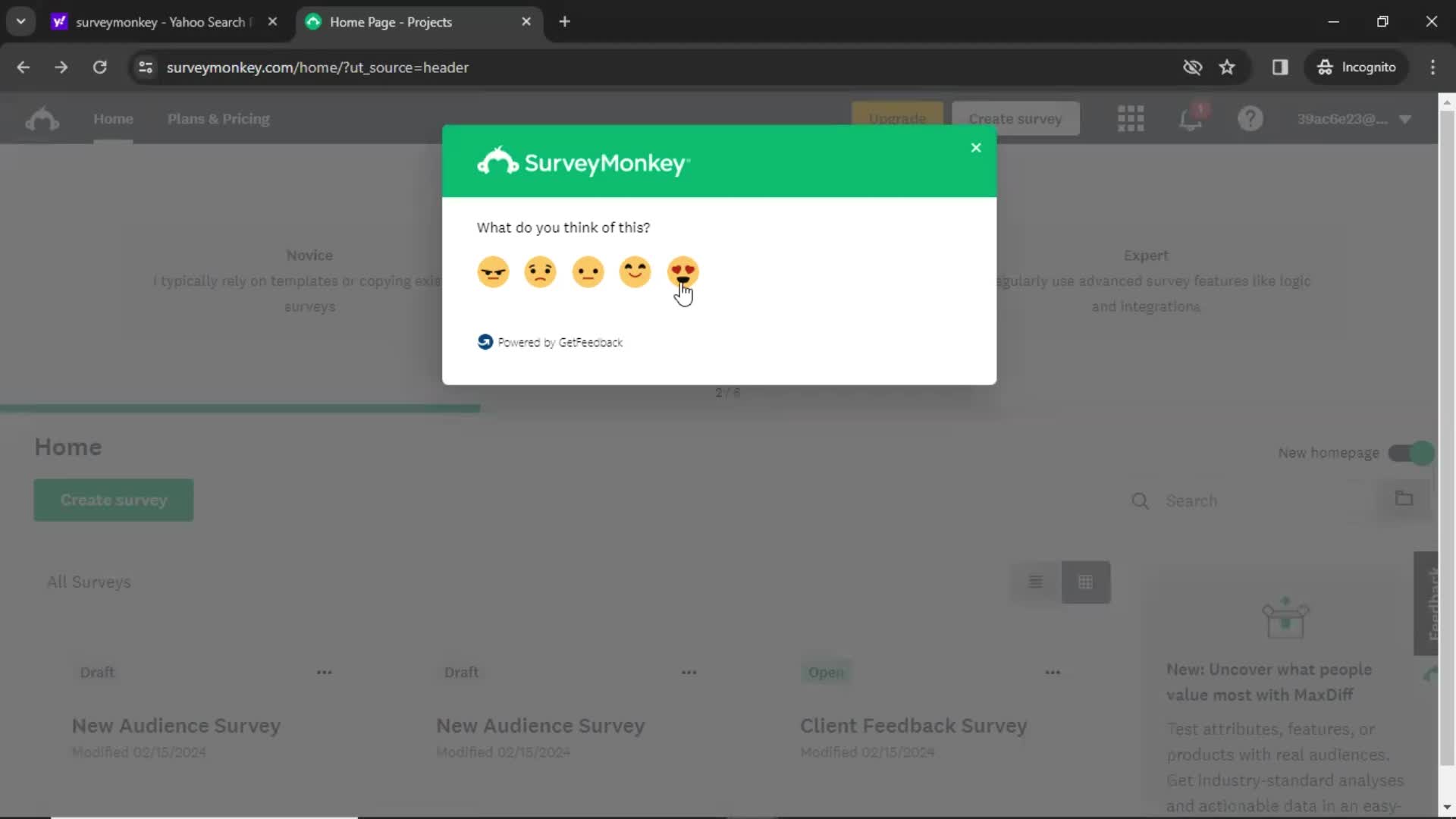 SurveyMonkey  screenshot