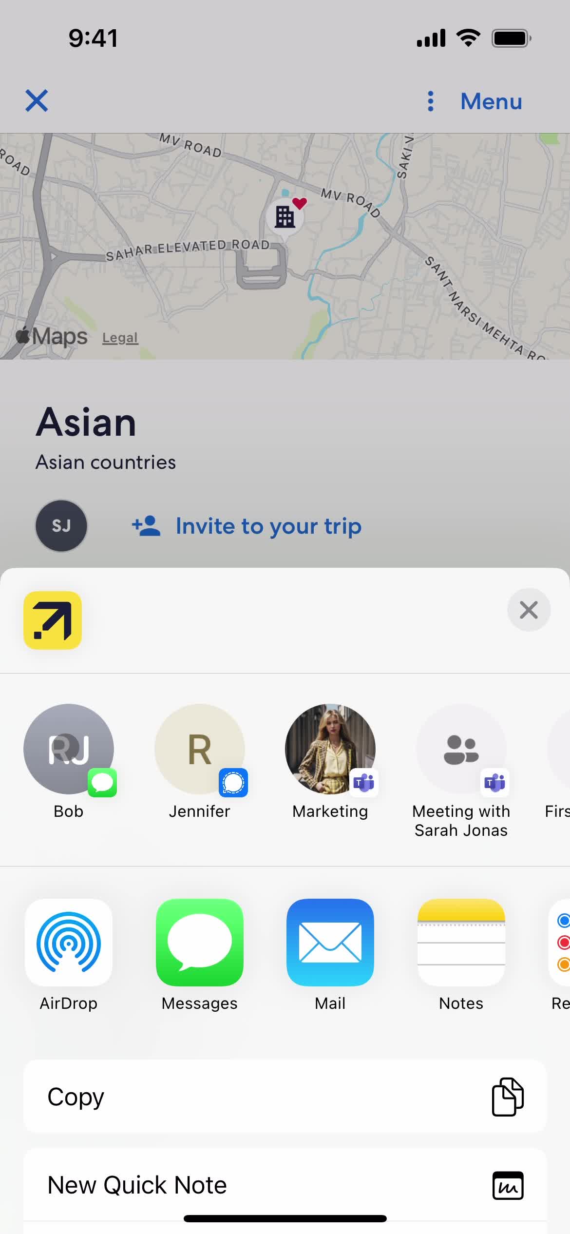 Expedia invite people screenshot