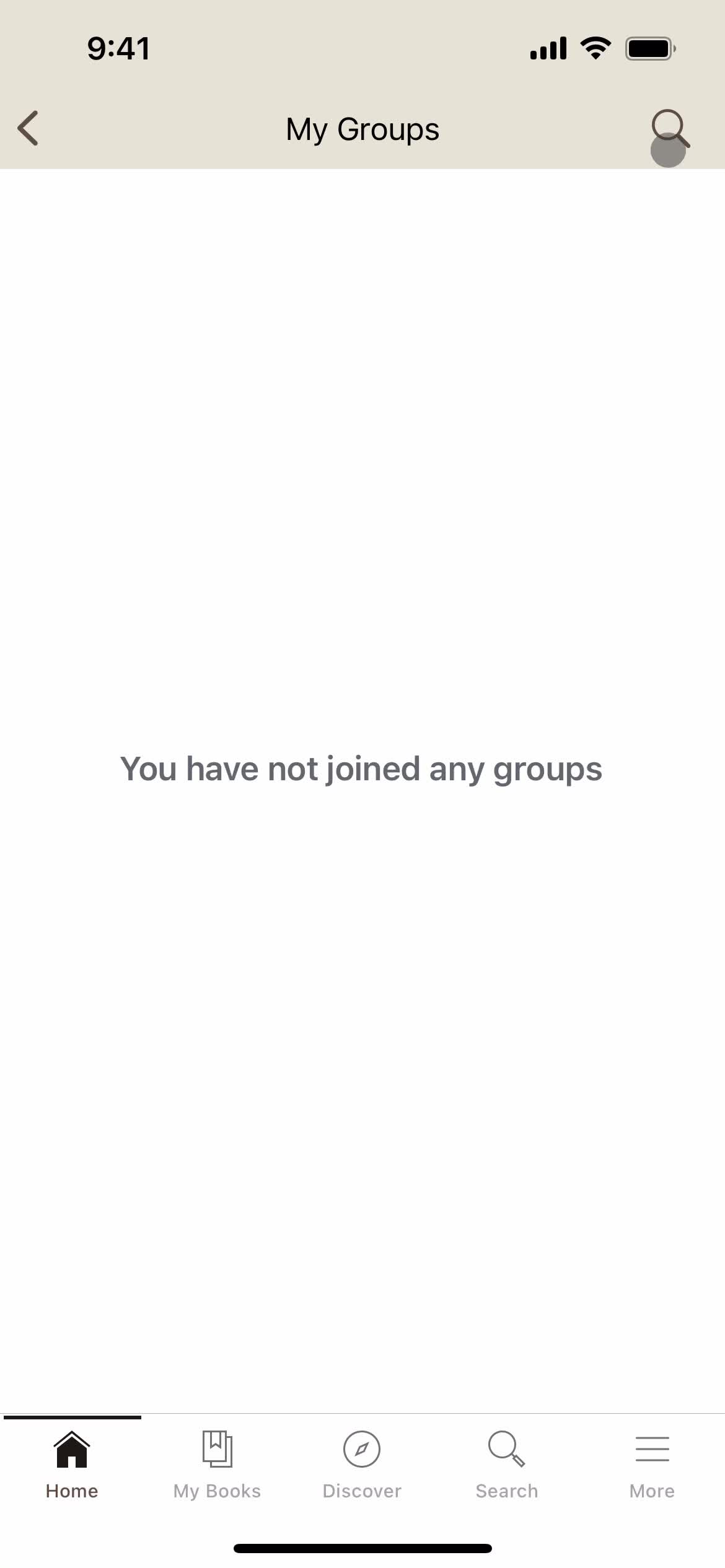 Goodreads groups screenshot