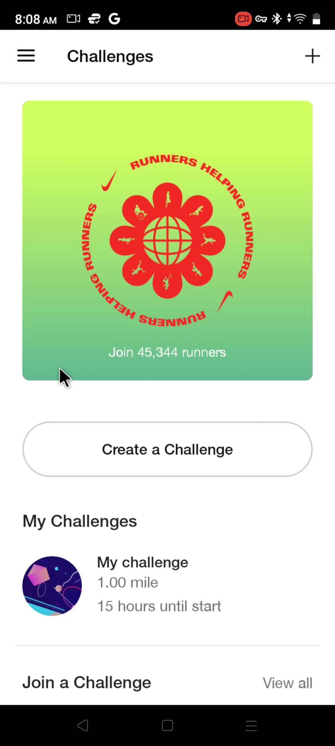 Nike Run Club challenges screenshot