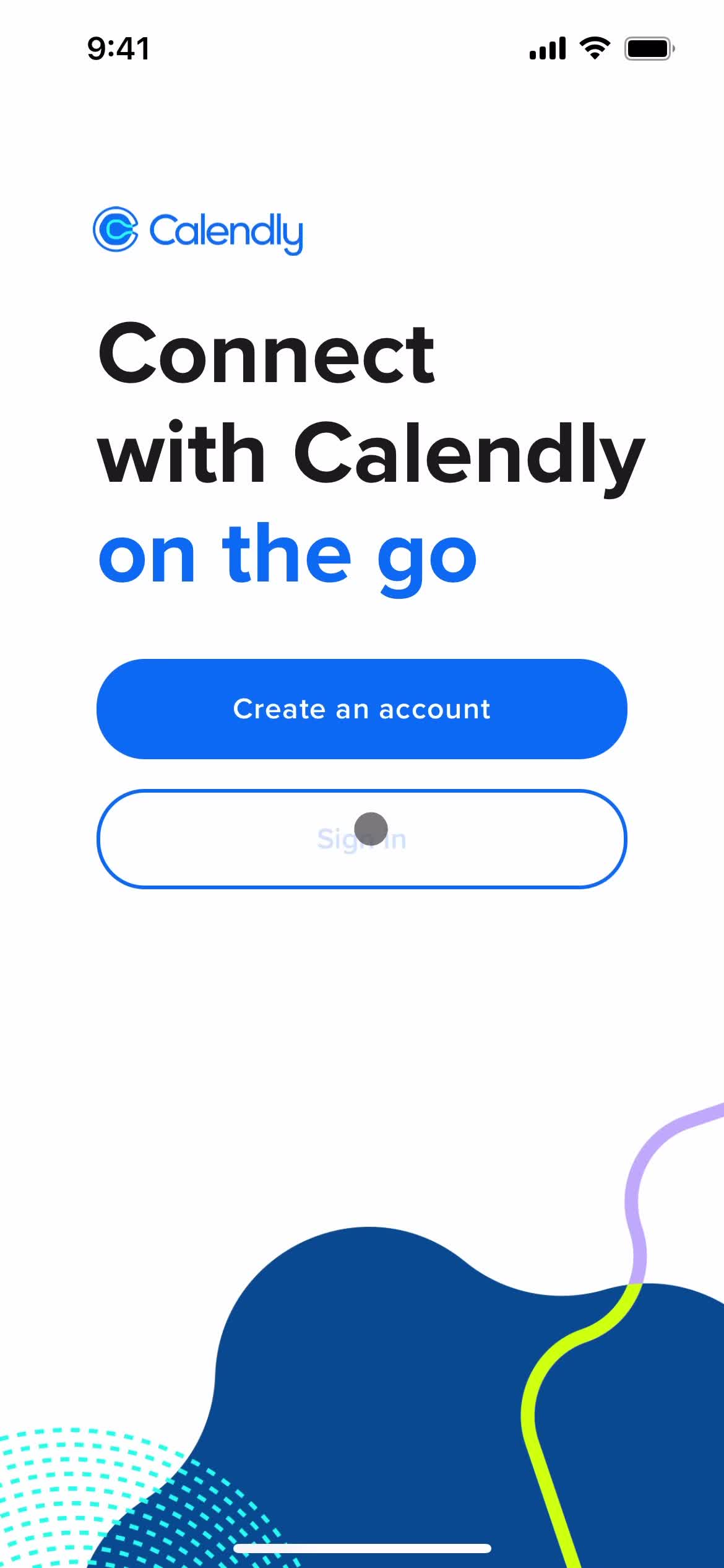 Calendly sign in screenshot