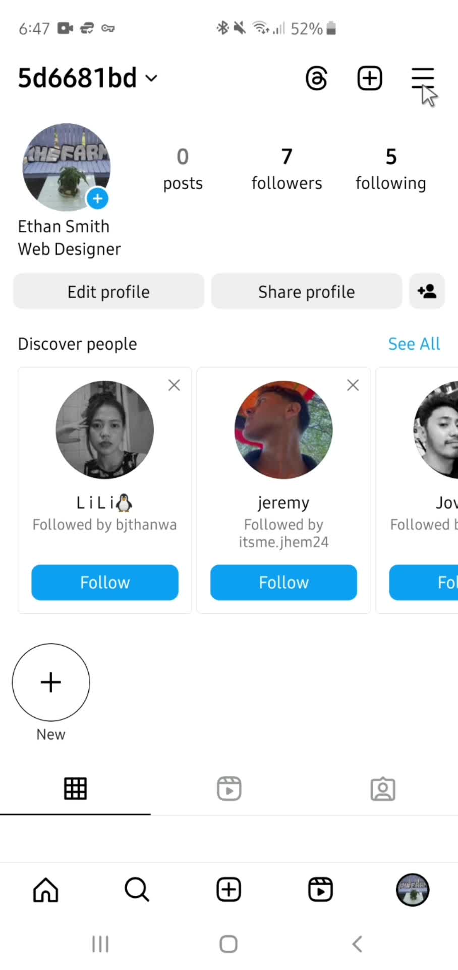 Instagram profile screenshot