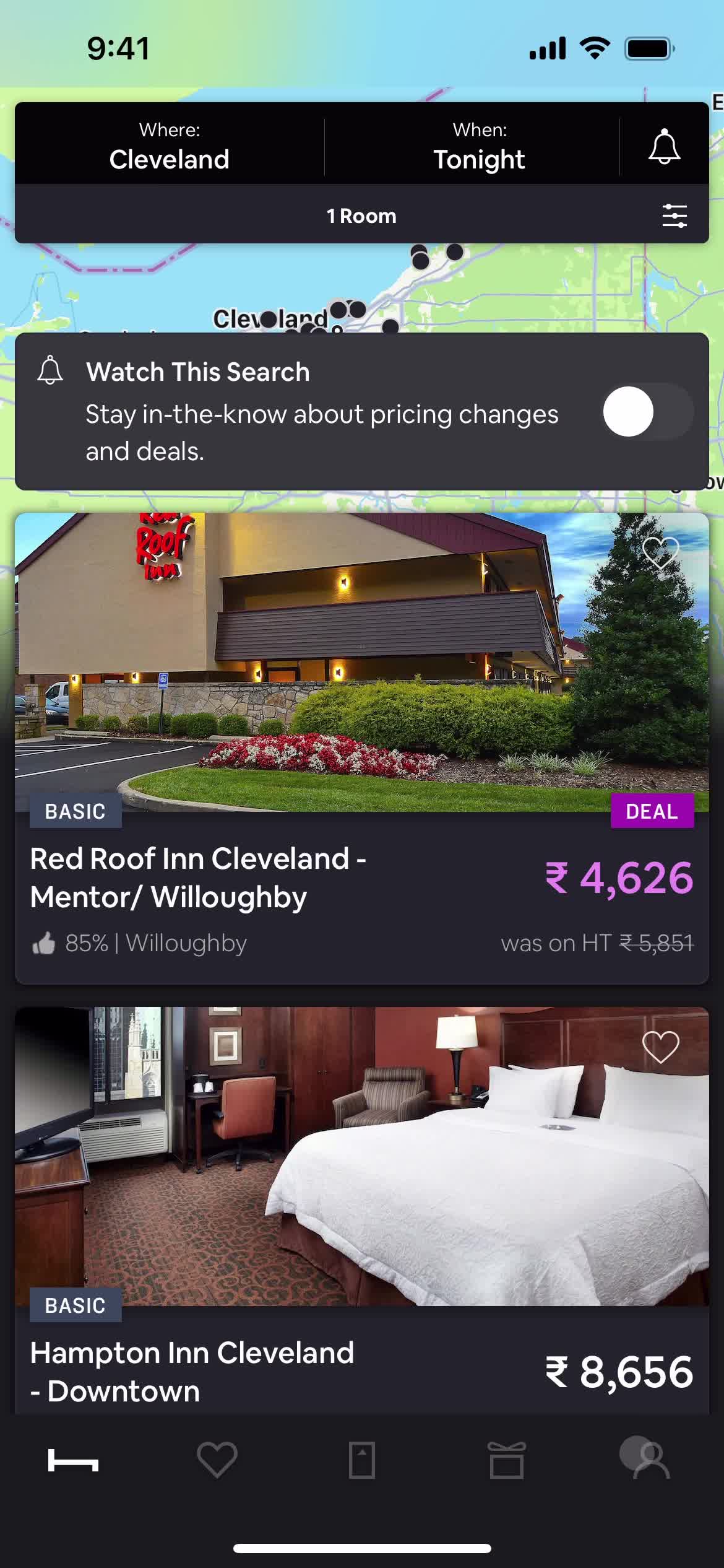 HotelTonight home screenshot