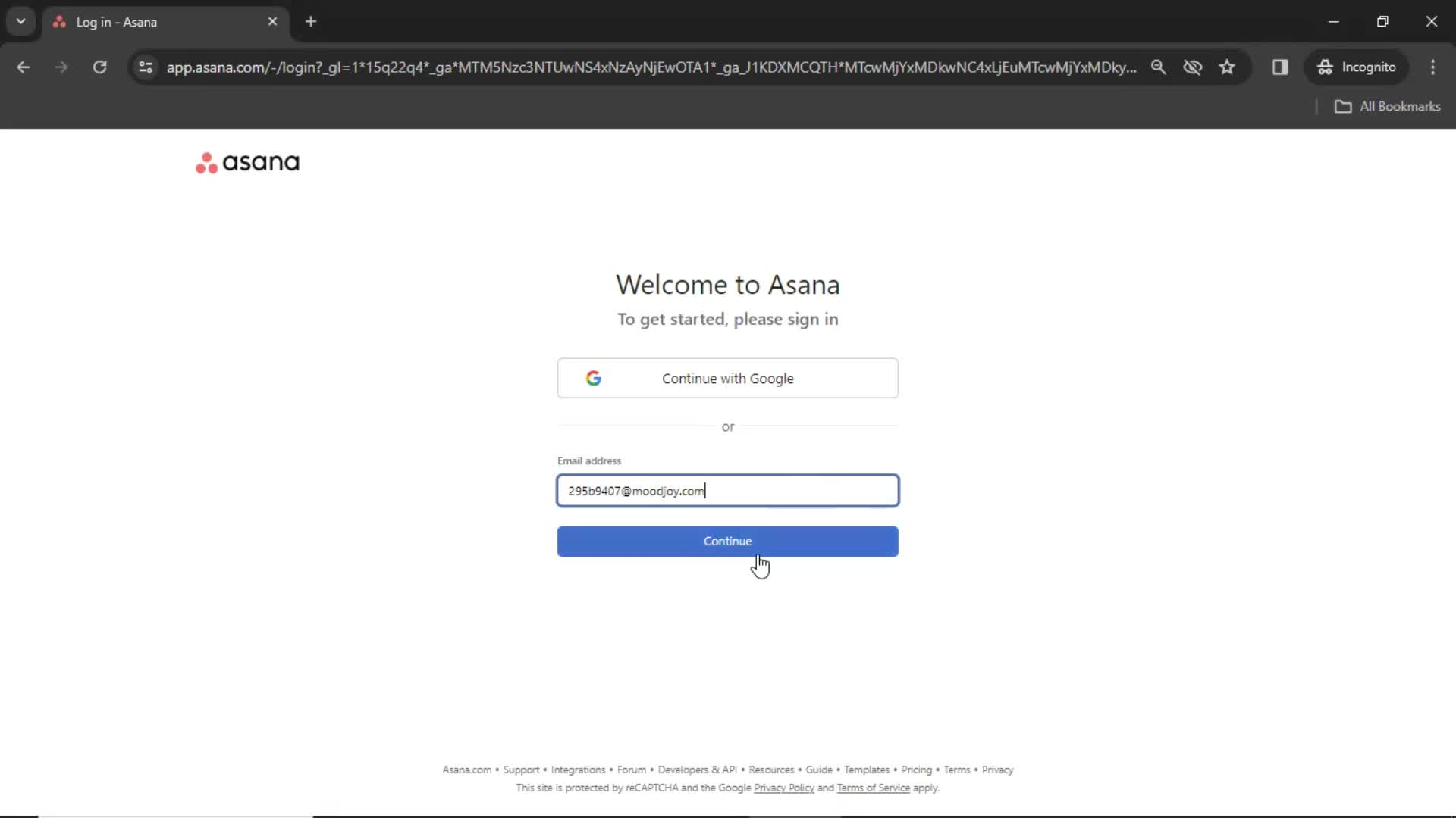 Asana  screenshot