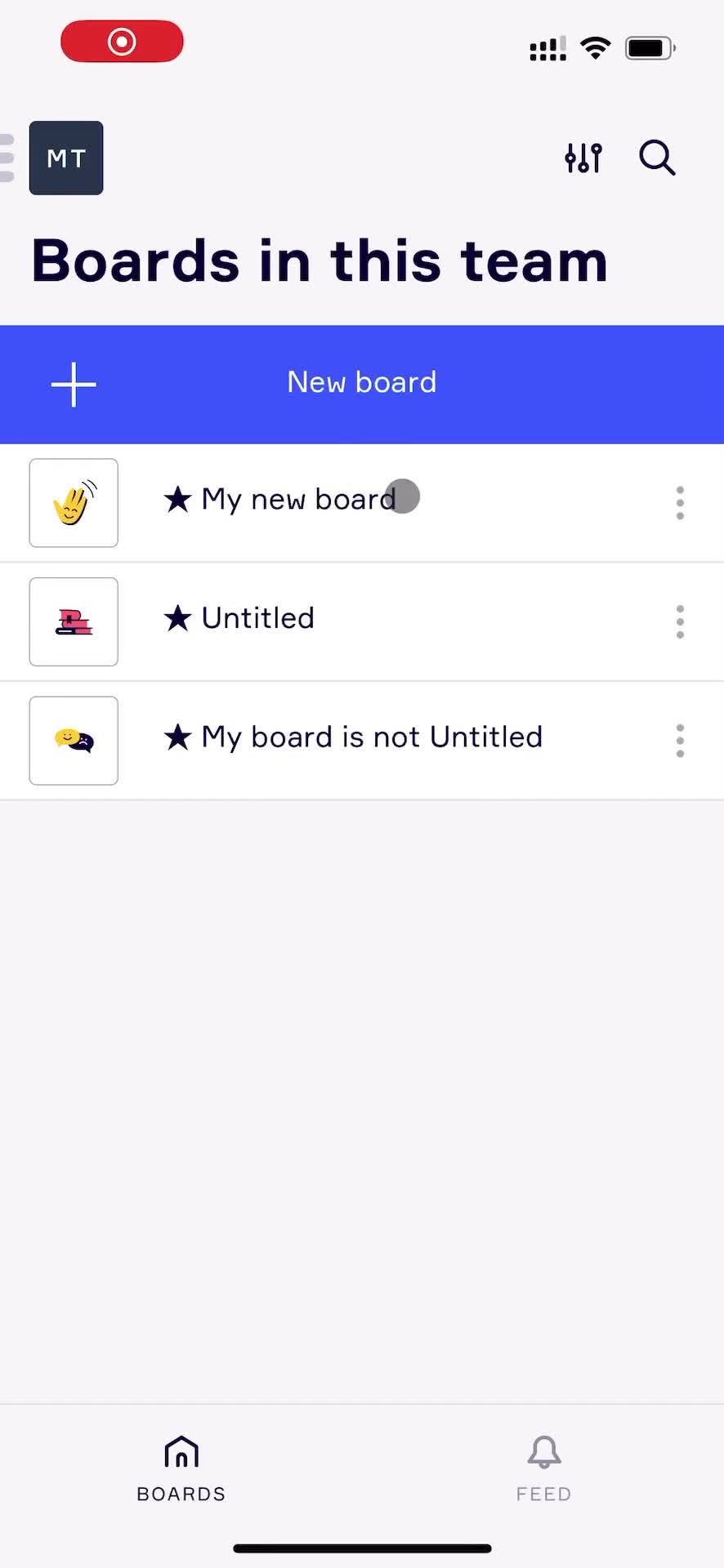 Miro boards screenshot