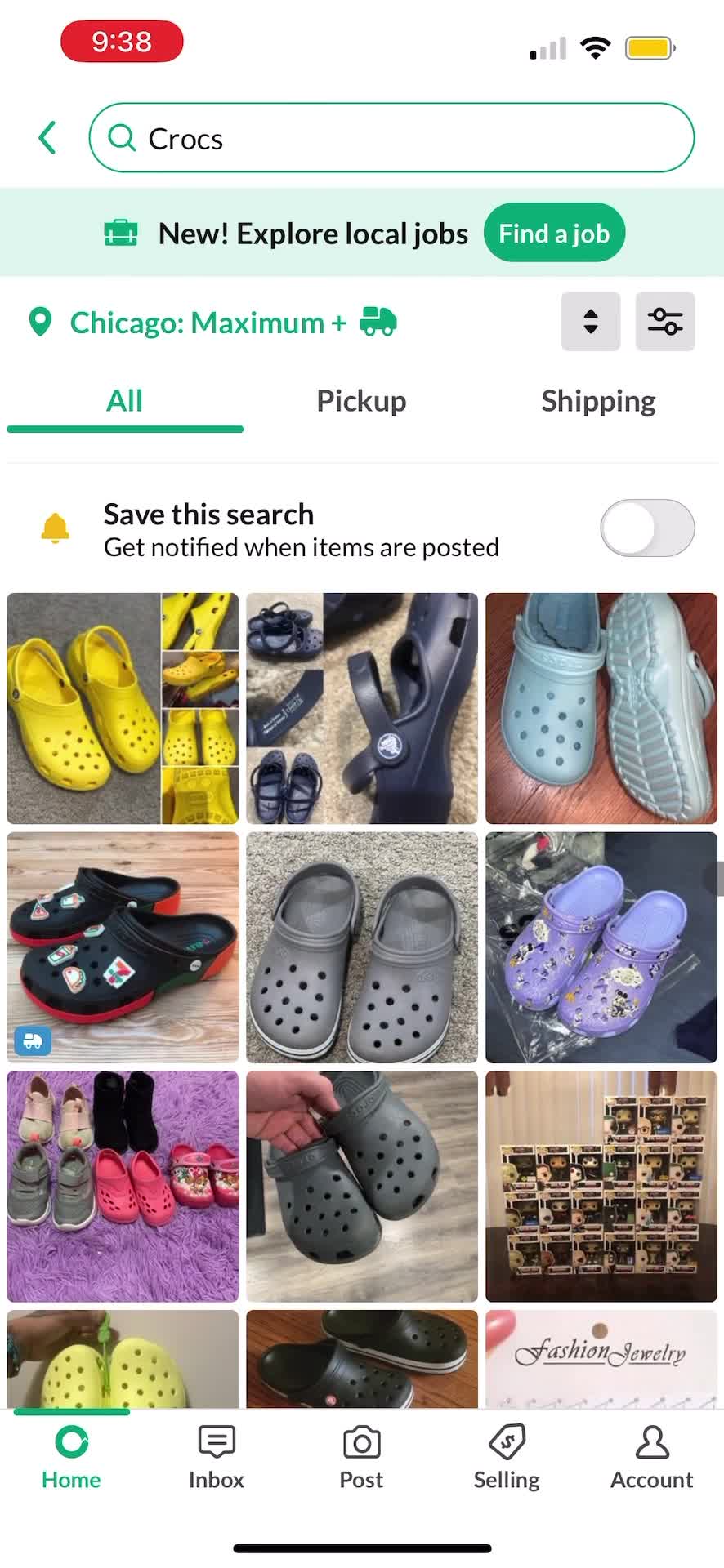 OfferUp search results screenshot