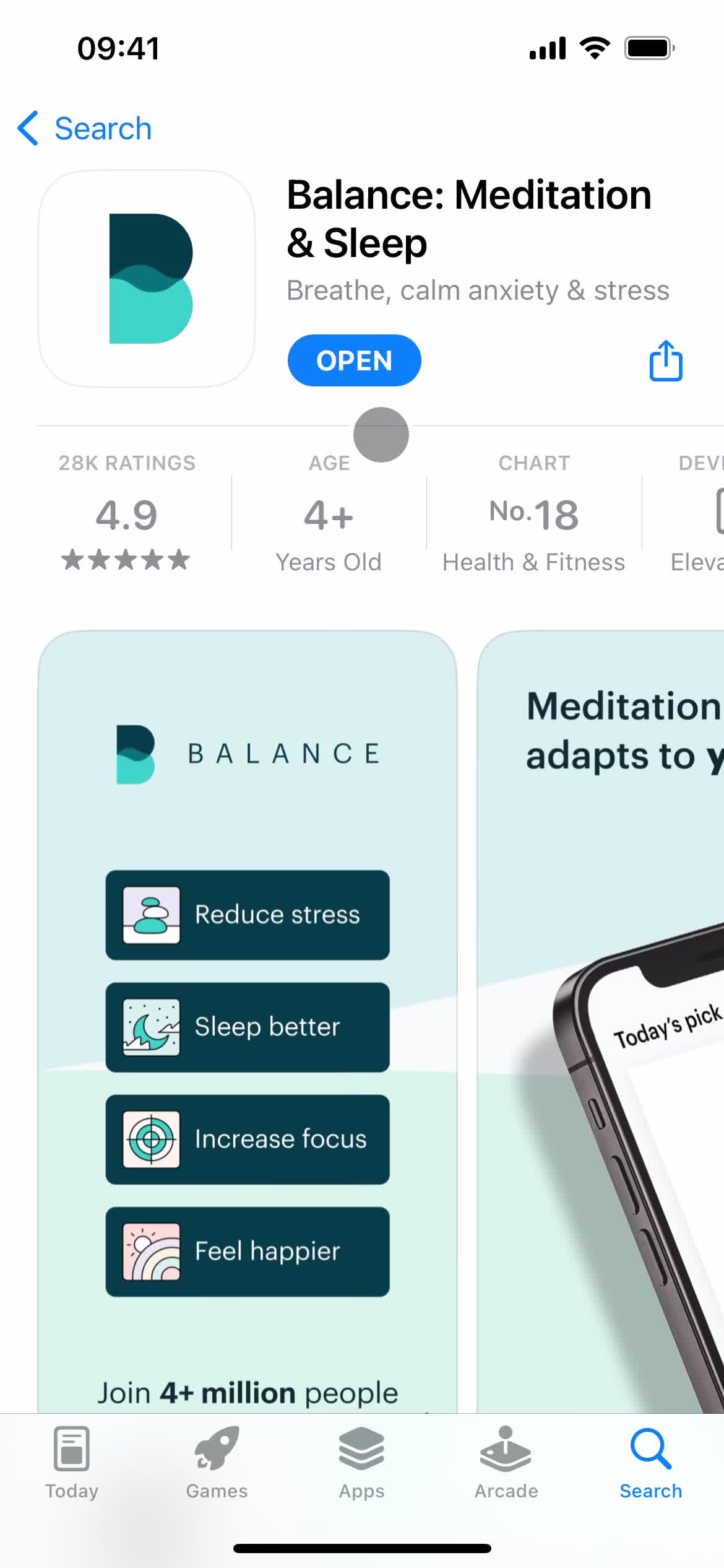 Balance app store listing screenshot