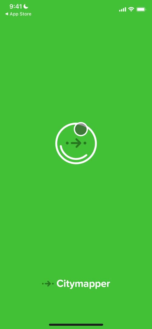 Citymapper splash screen screenshot