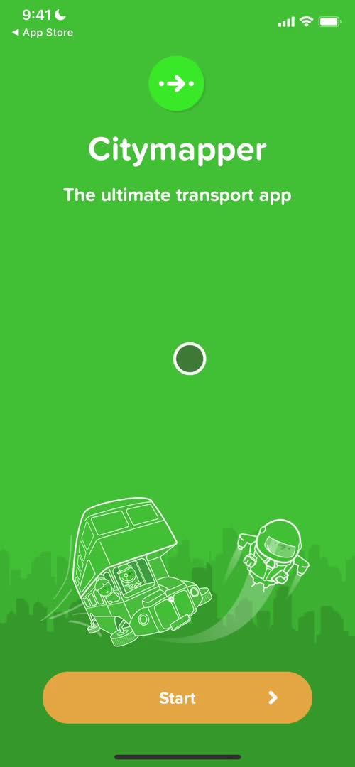 Citymapper start screen screenshot