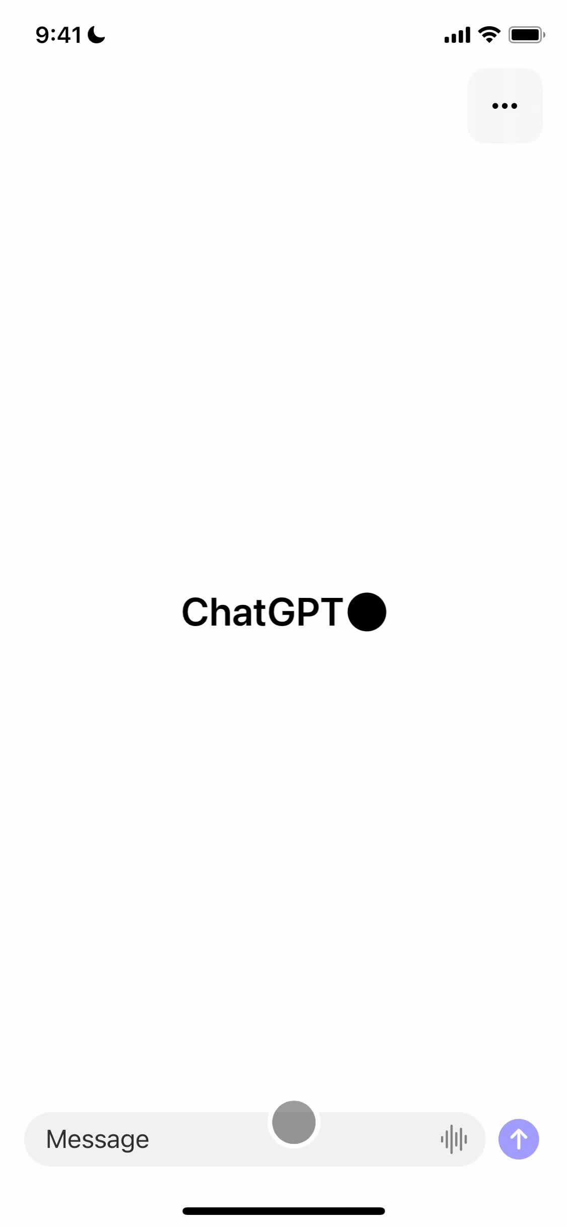 ChatGPT chat bot screenshot