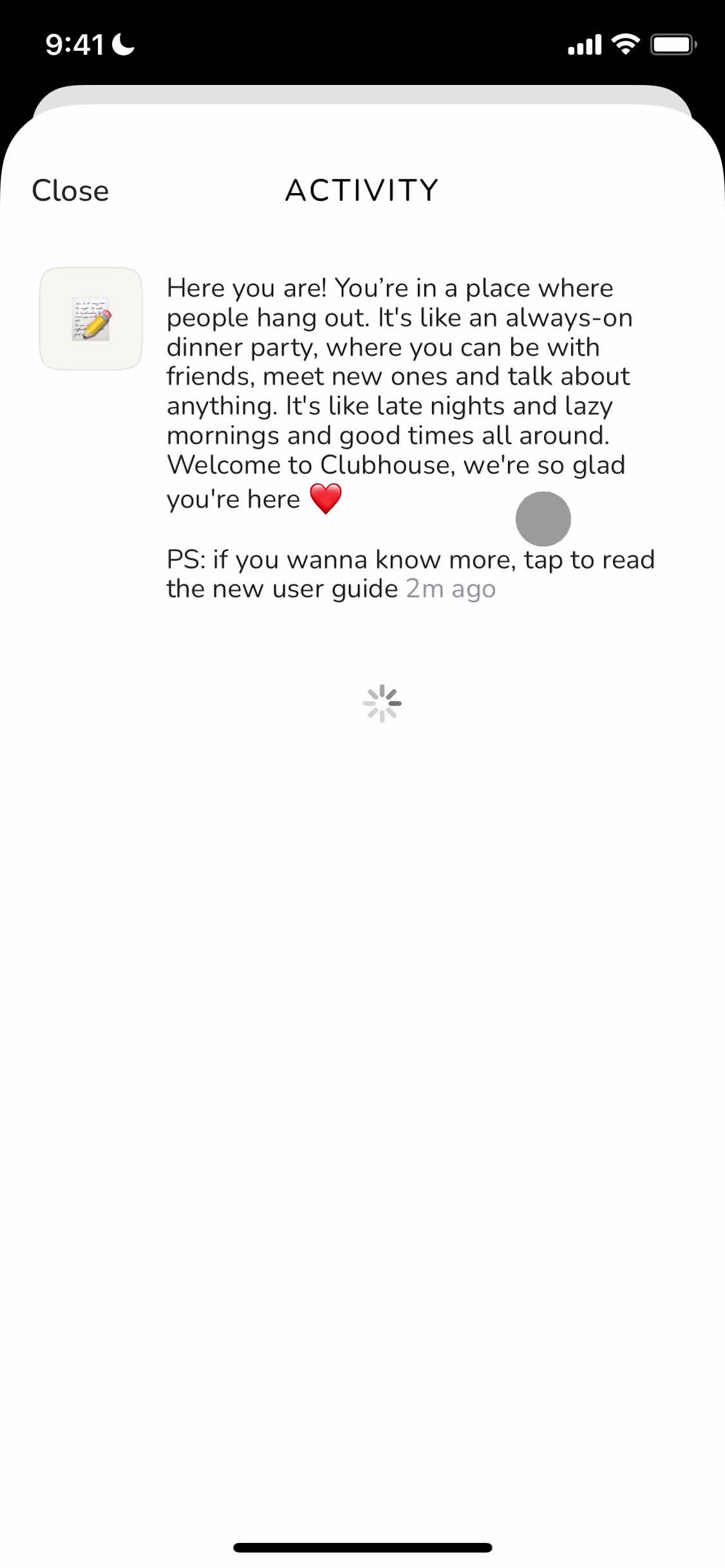 Clubhouse notifications screenshot