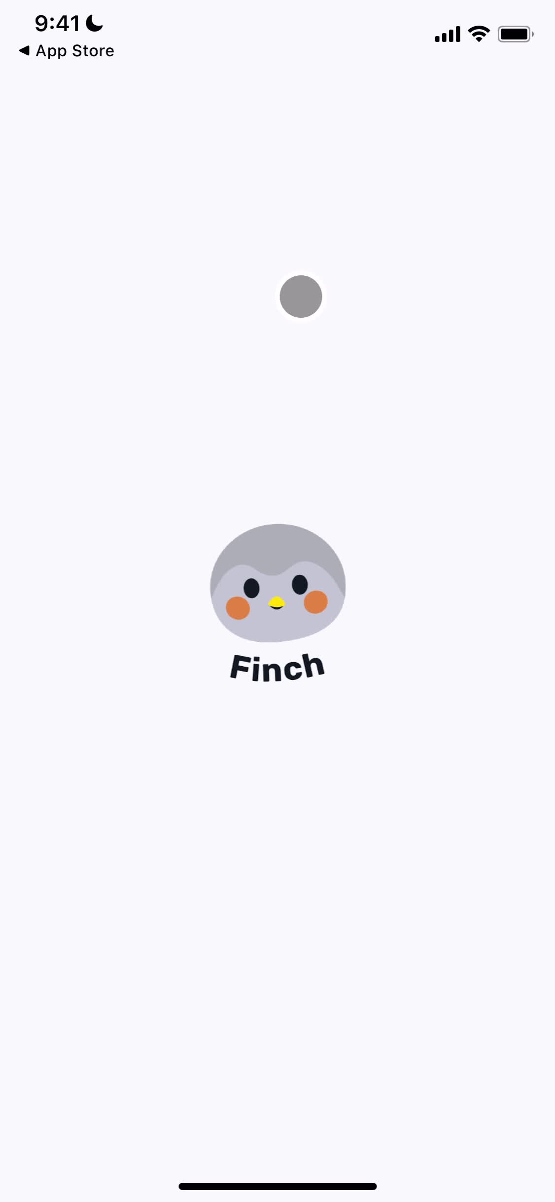 Finch splash screen screenshot