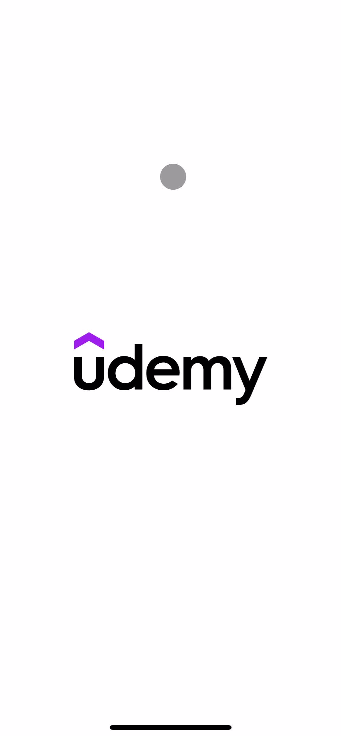 Udemy splash screen screenshot