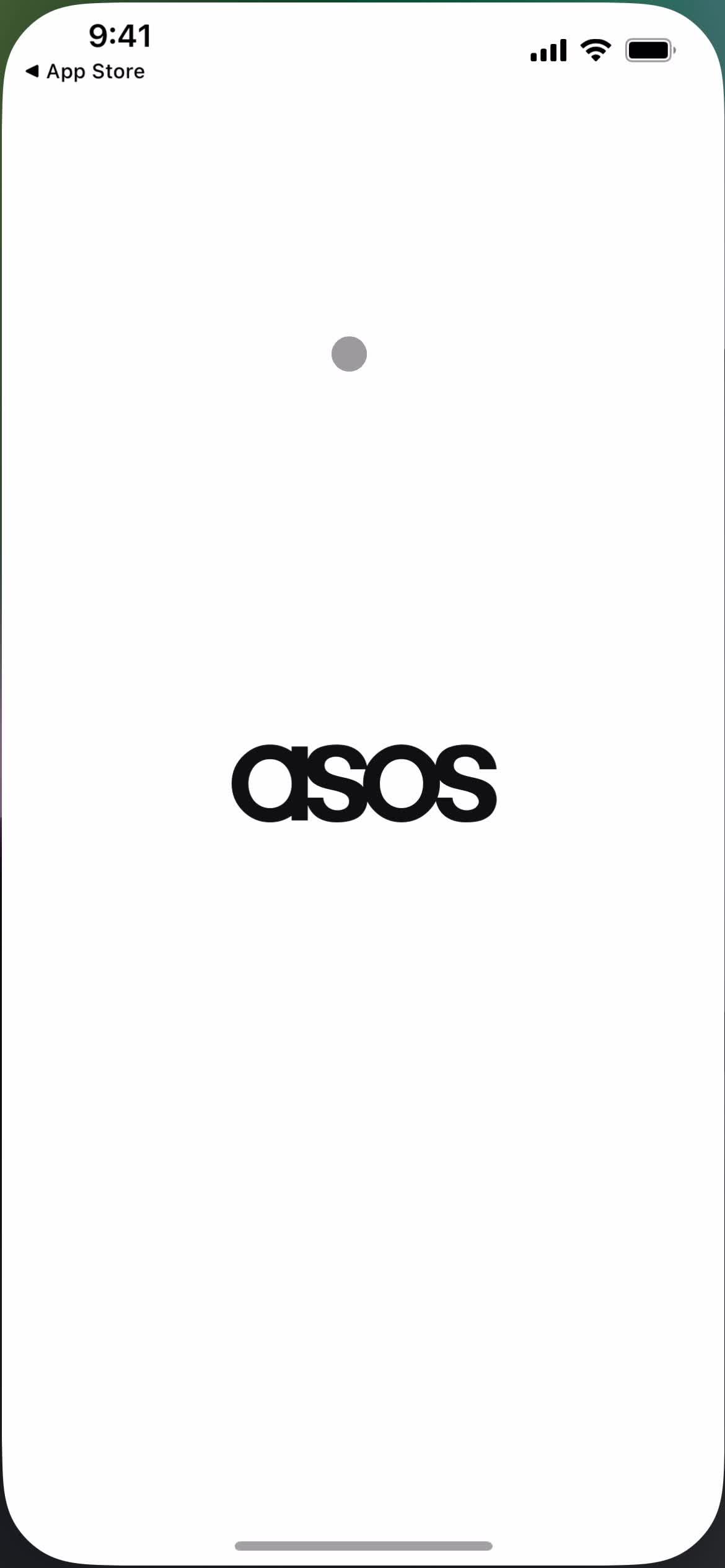 ASOS splash screen screenshot