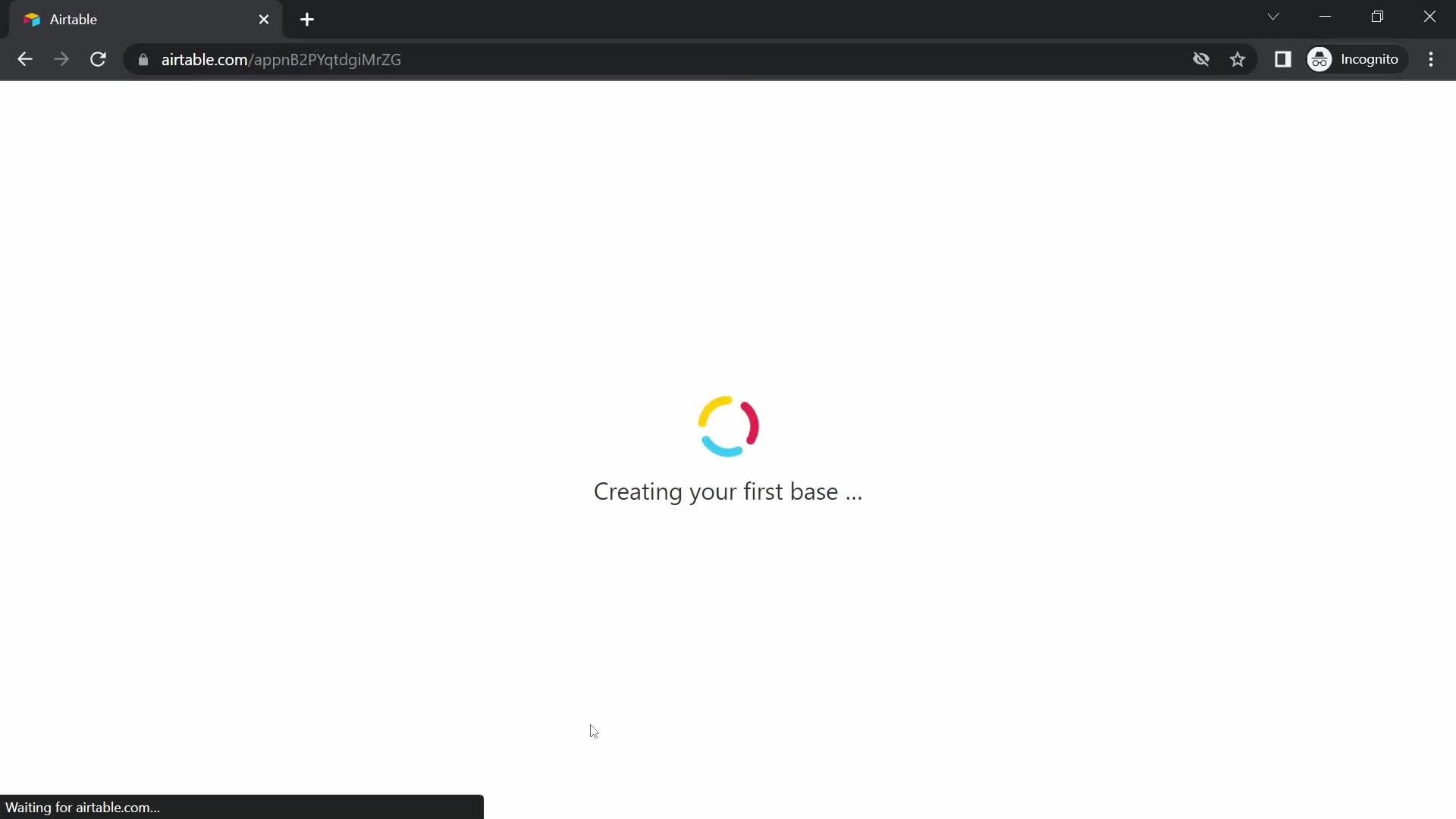 Airtable loading screenshot