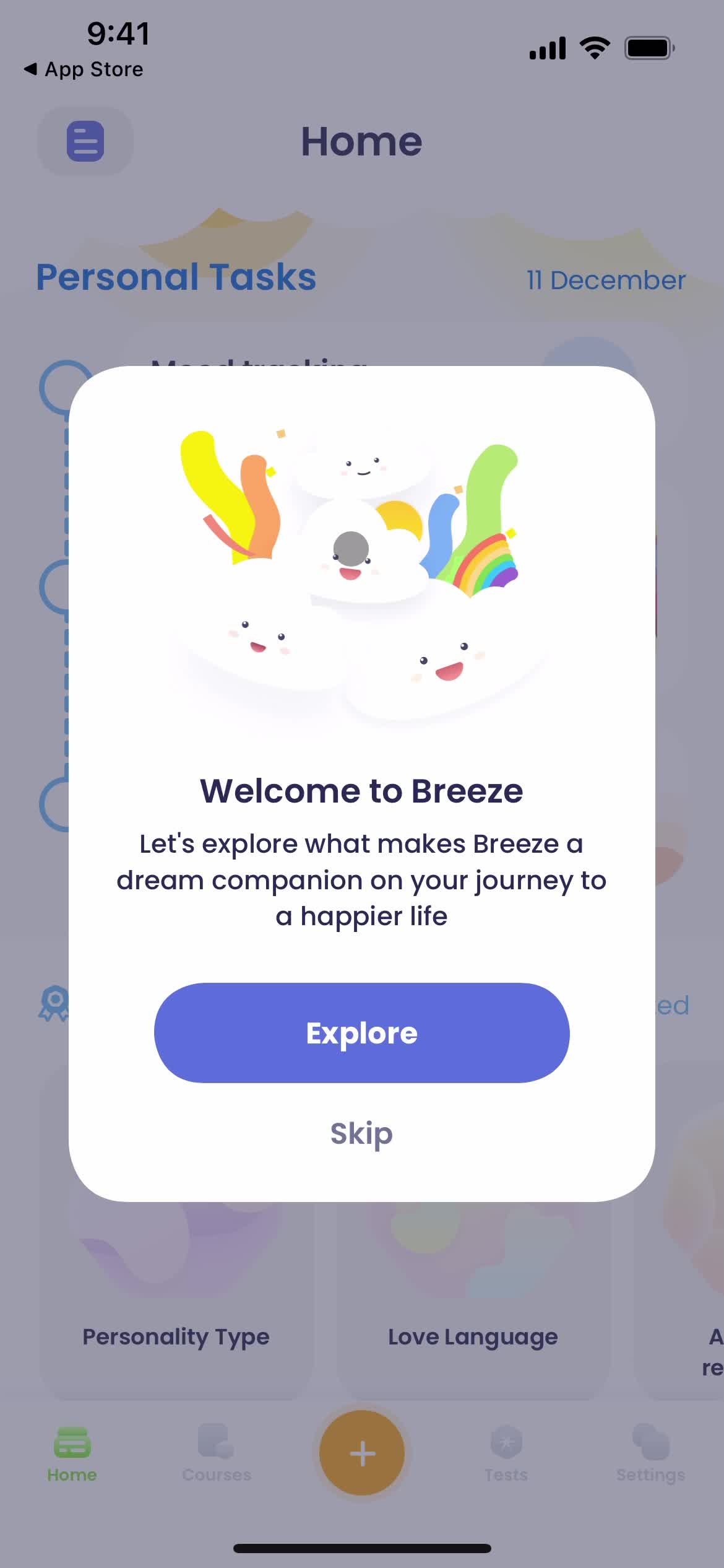 Breeze welcome screenshot