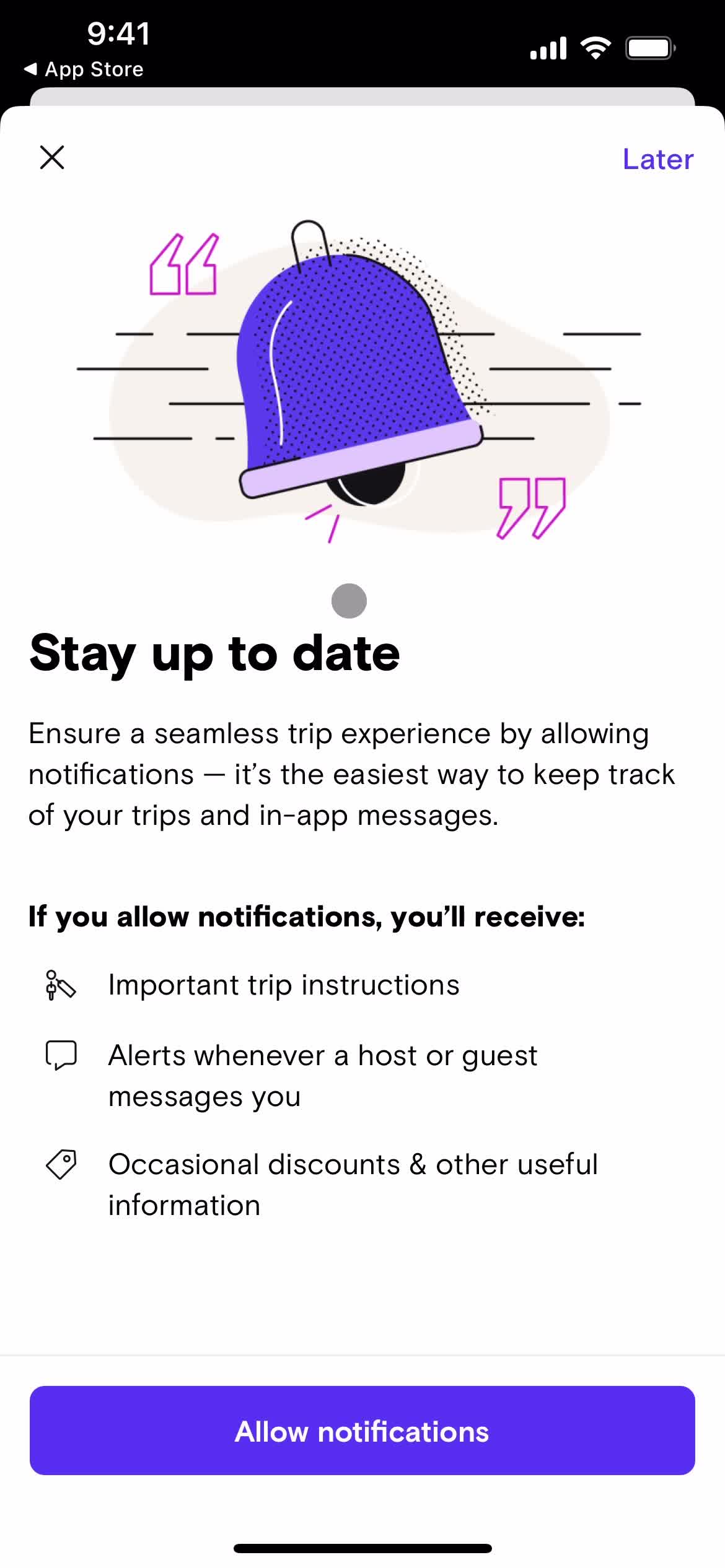 Turo enable notifications screenshot