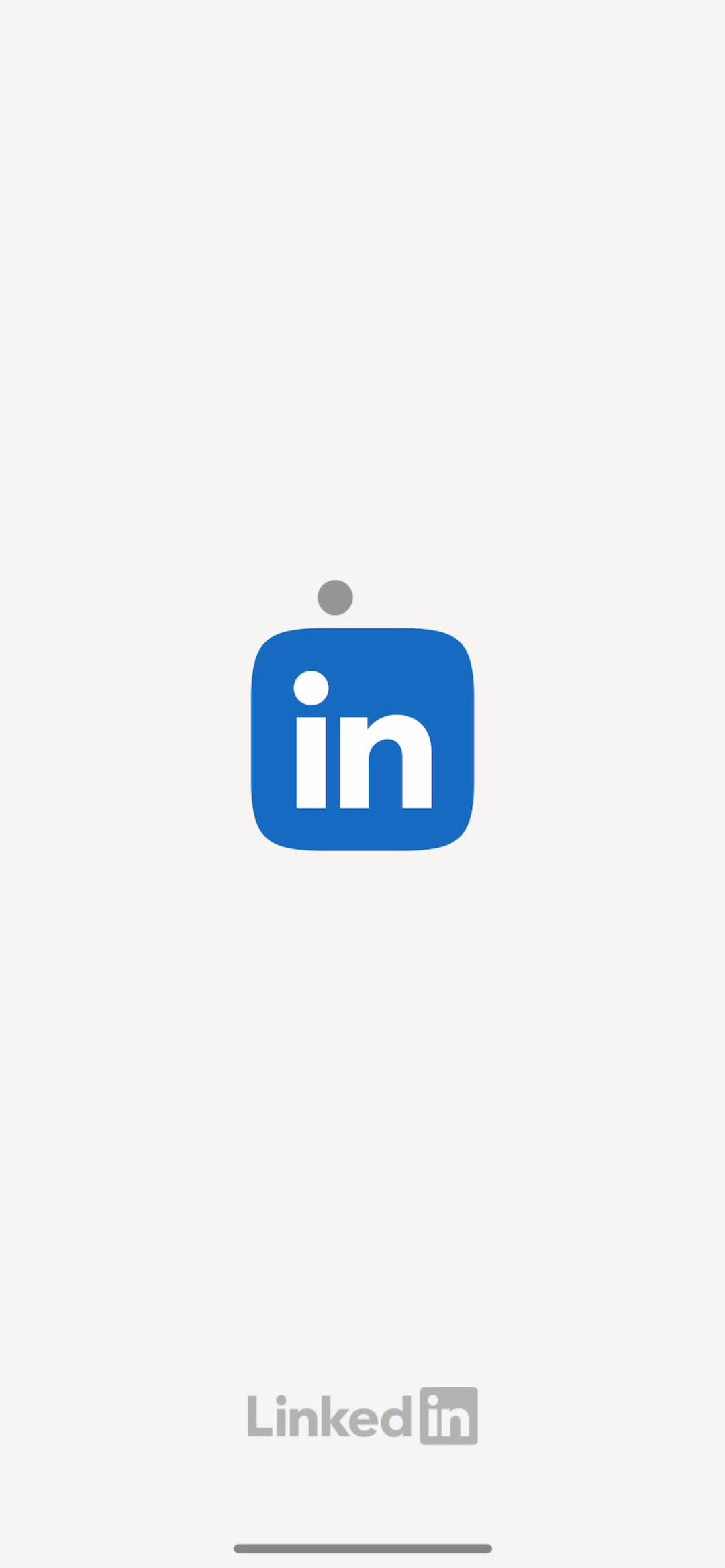 LinkedIn splash screen screenshot